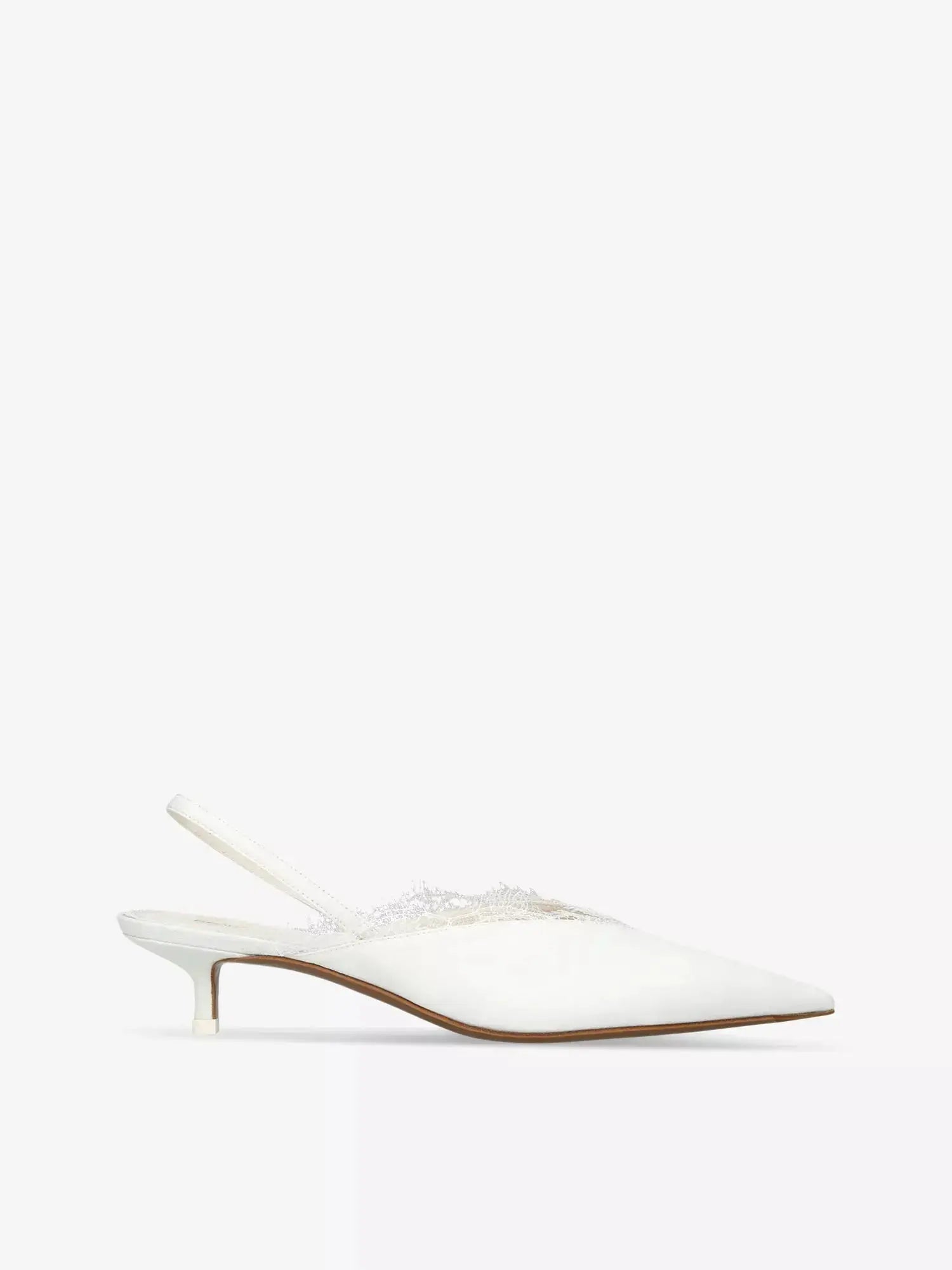 Women's Irena Sling 80 lace-trim satin heeled mules Neous