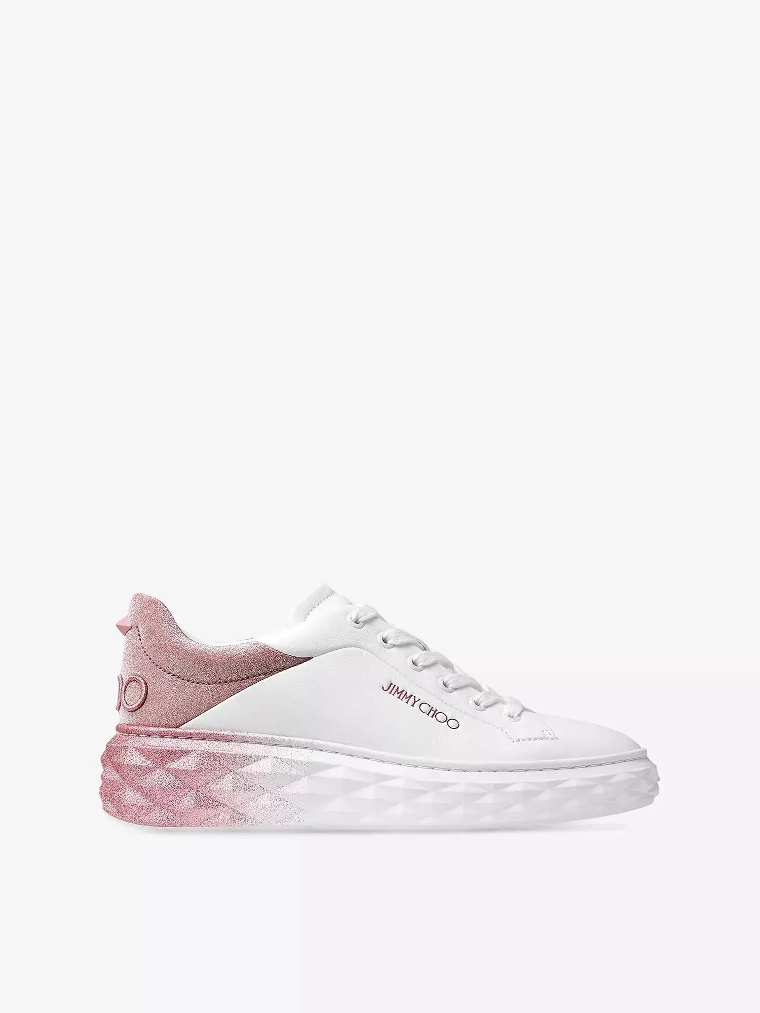 Women's Diamond Maxi F II Leather Trainers Jimmy Choo
