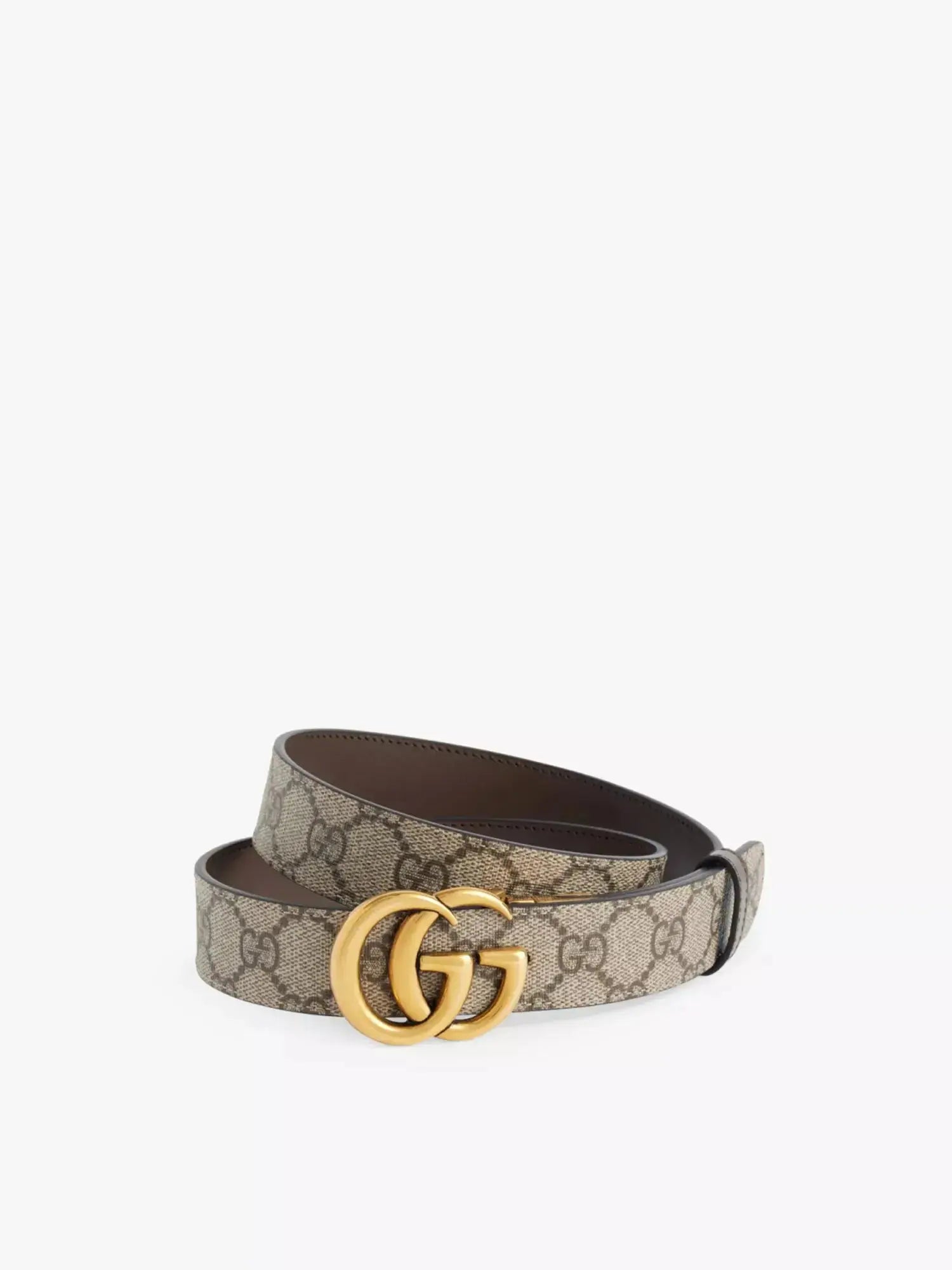 Women's GG Marmont Reversible Canvas and Leather Belt Gucci