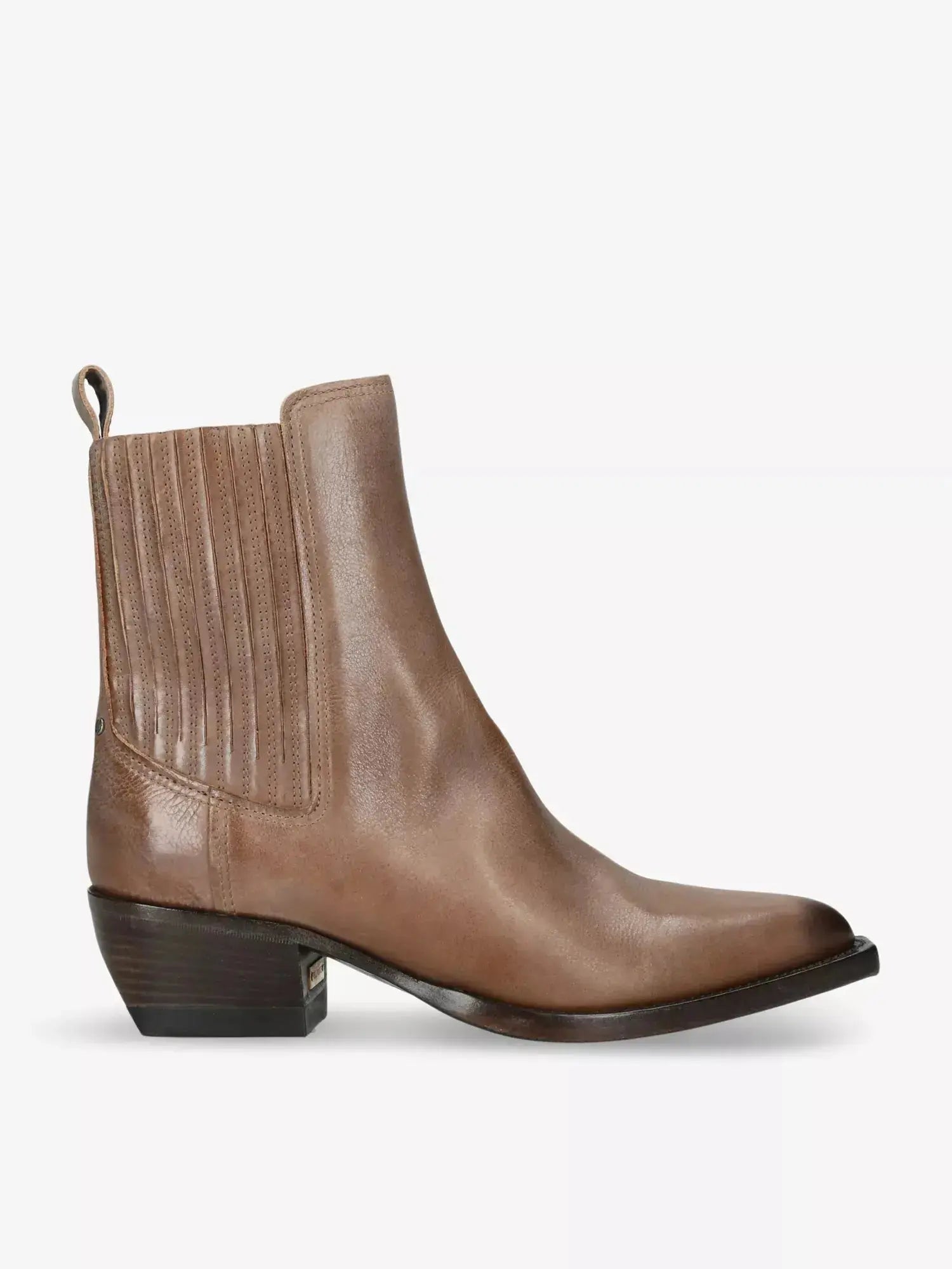 Women's Debbie Beatles leather block-heel ankle boots Golden Goose
