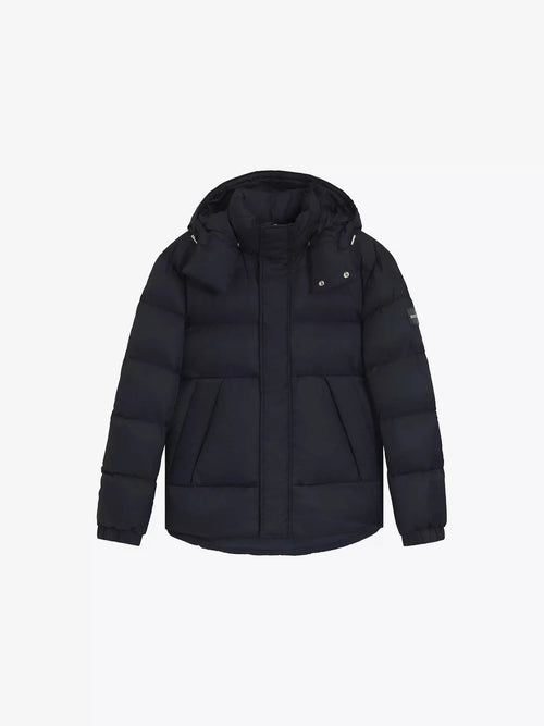 Men's Monogram Logo-Badge Puffer Coat Boss