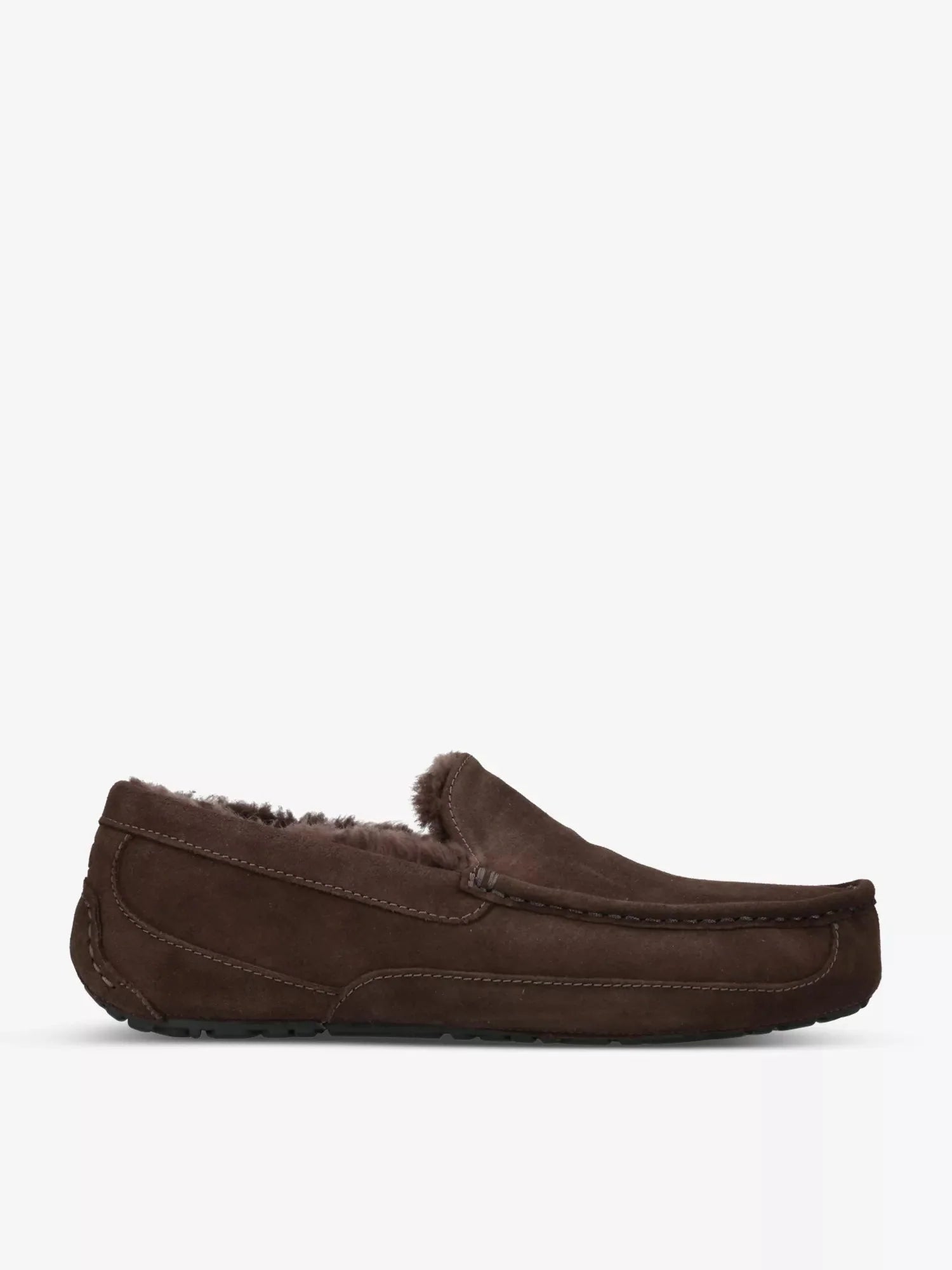 Men's Ascot logo-embroidered suede and shearling slippers UGG