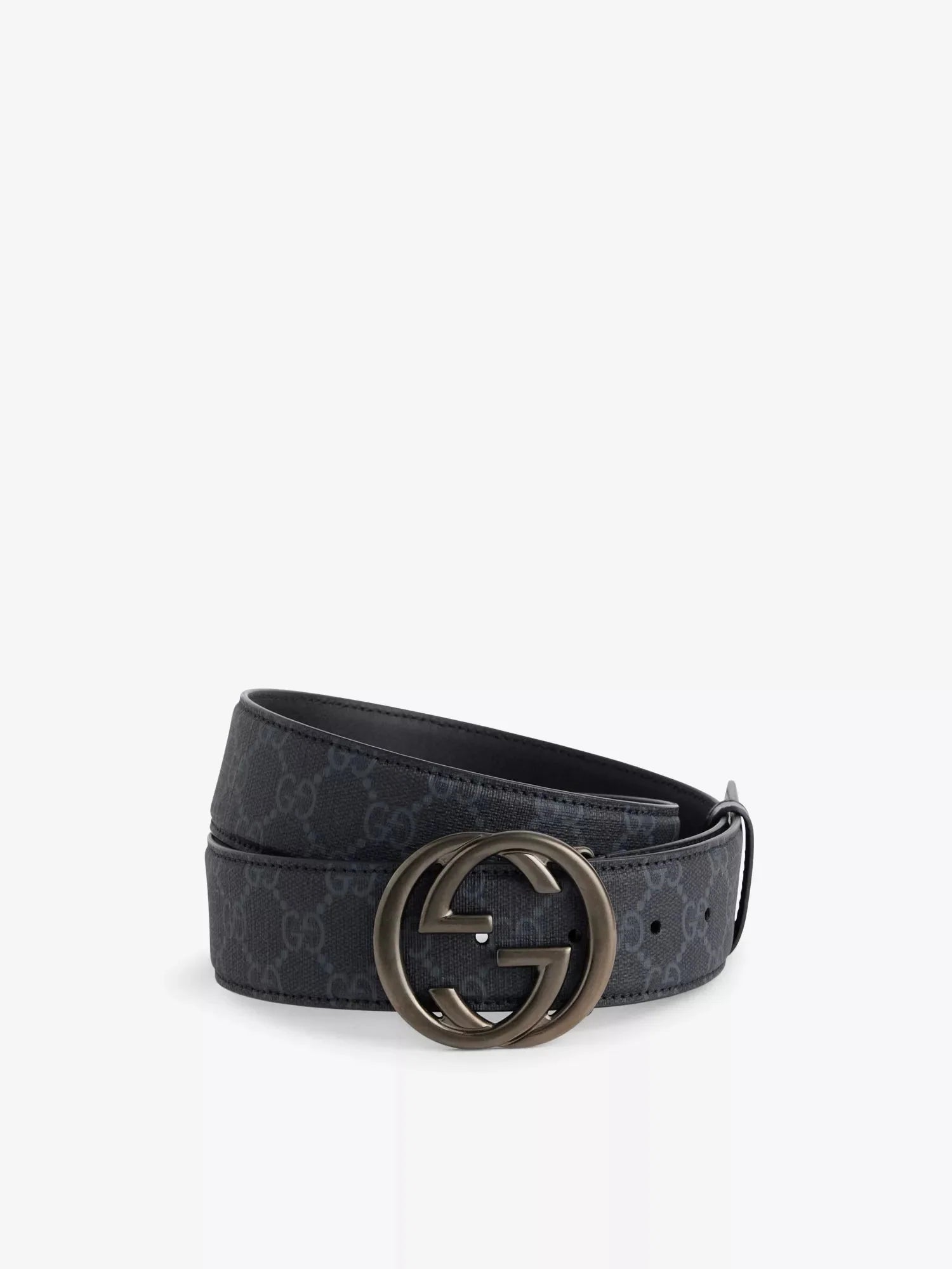 Men's Supreme logo-buckle canvas belt Gucci