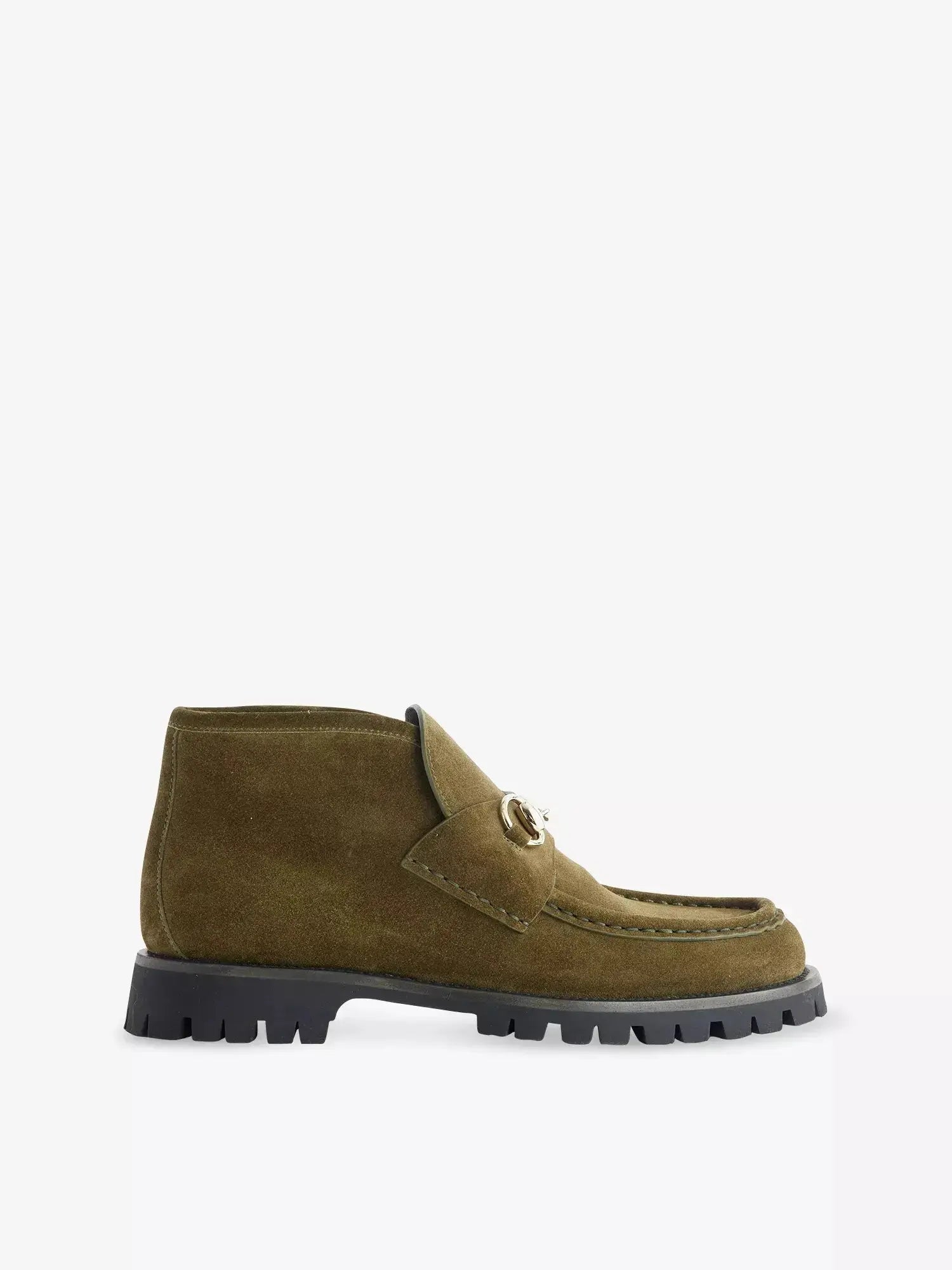 Women's Horsebit Suede Boots Gucci