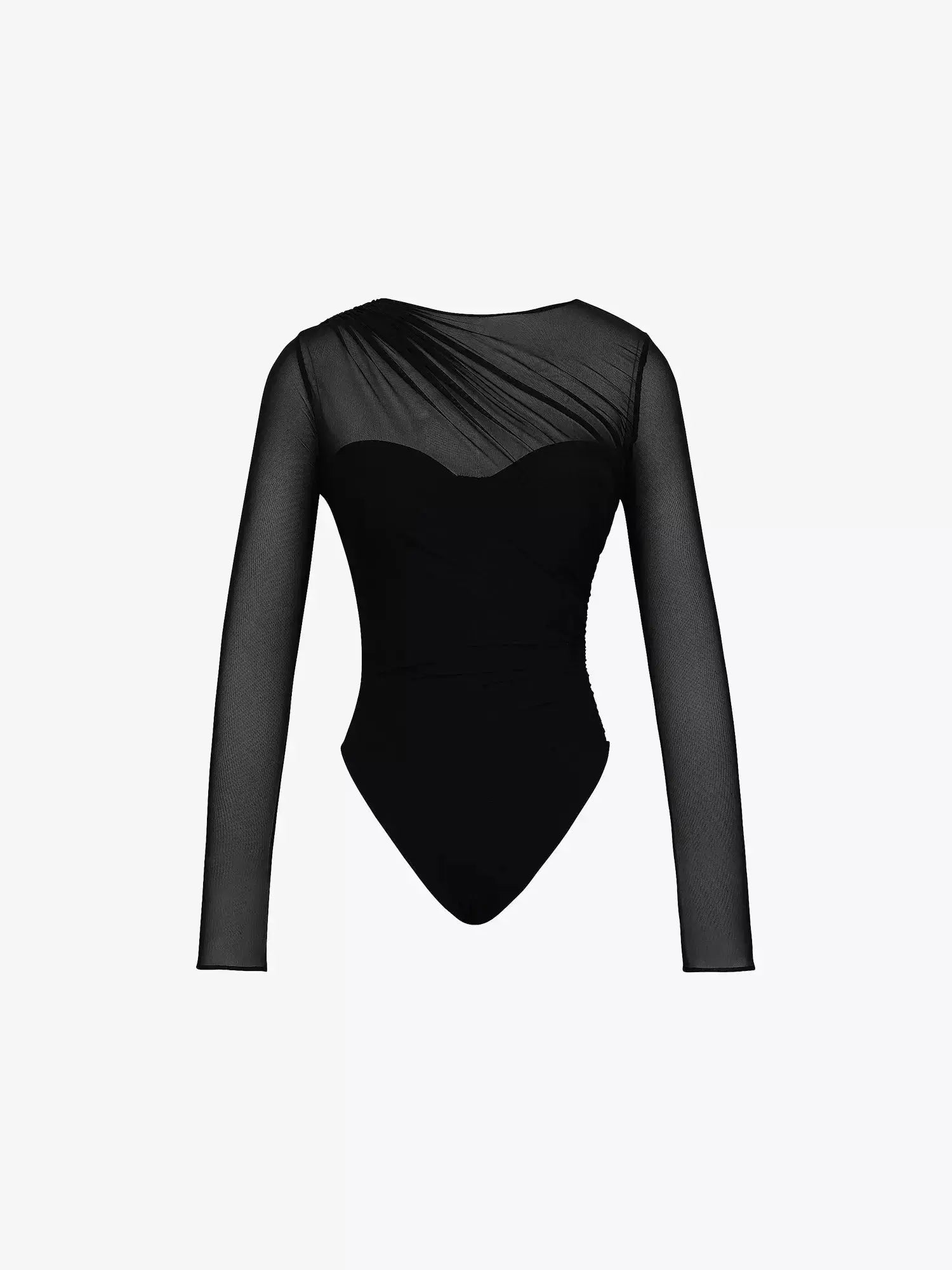 Women's Orelia Draped Stretch-Mesh Bodysuit House of CB
