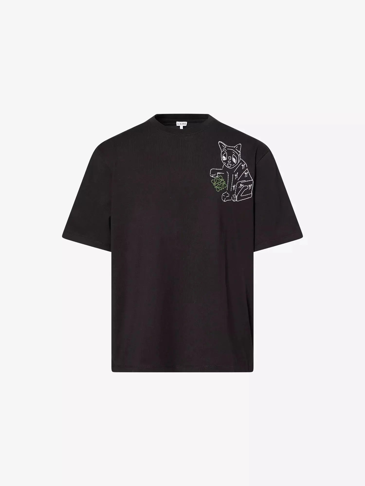 Men's Cat Loose-Fit Cotton-Jersey T-Shirt Loewe