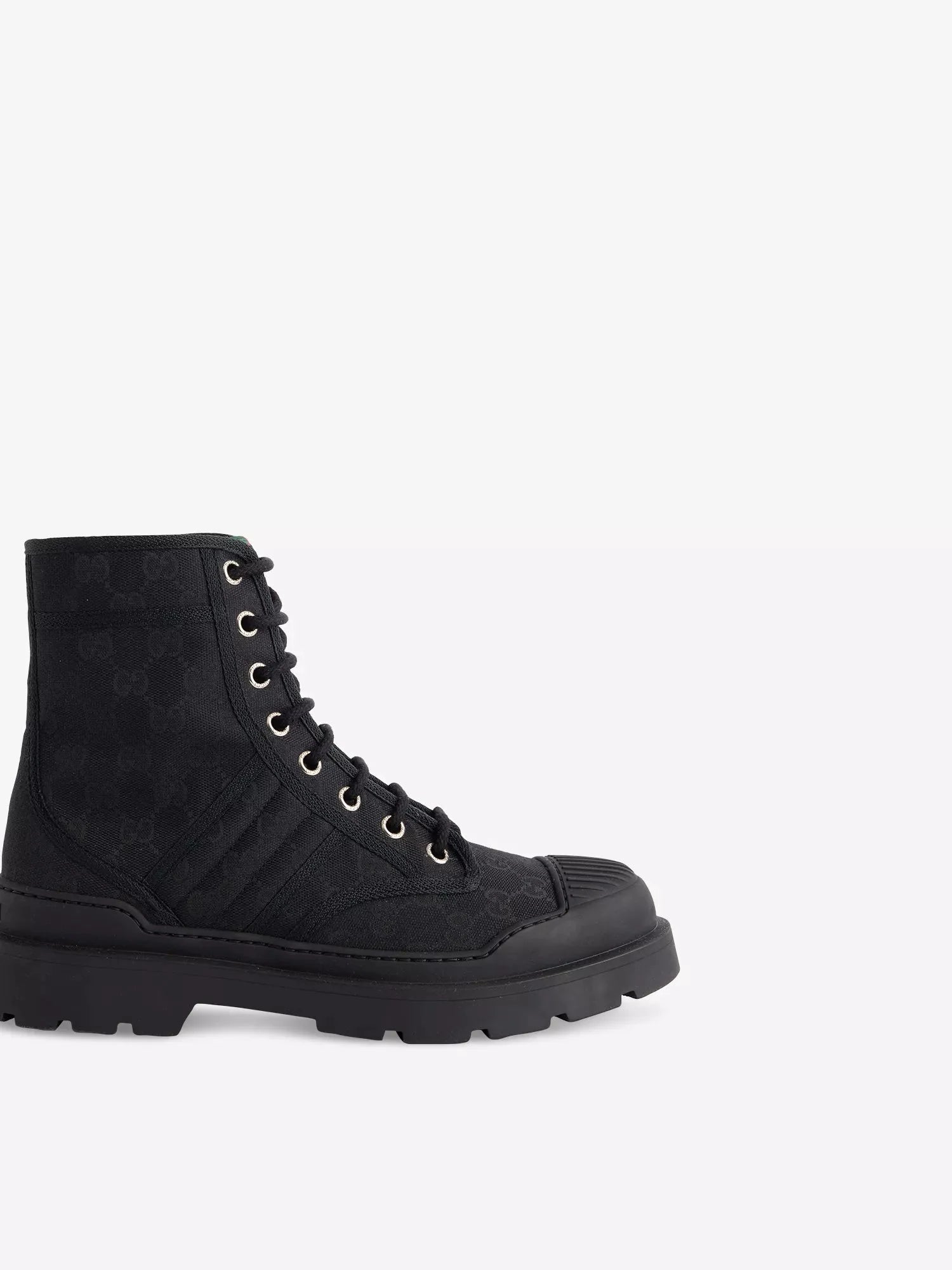 Men's Web monogram canvas boots Gucci