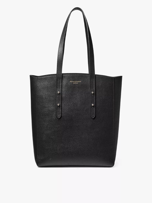 Men's Essential logo-embossed leather tote bag Aspinal of London