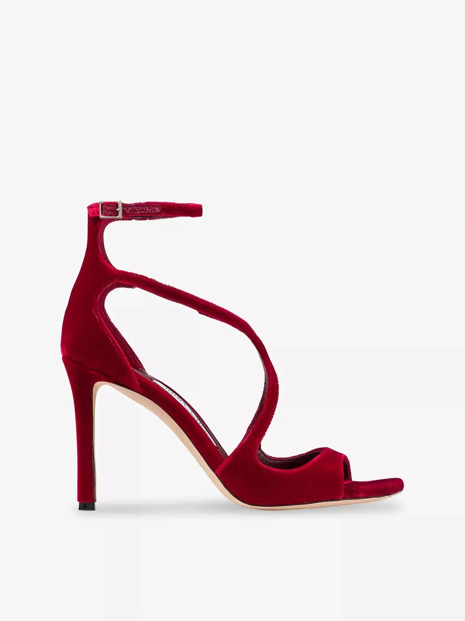 Women's Azia 95 Velvet Heeled Sandals Jimmy Choo