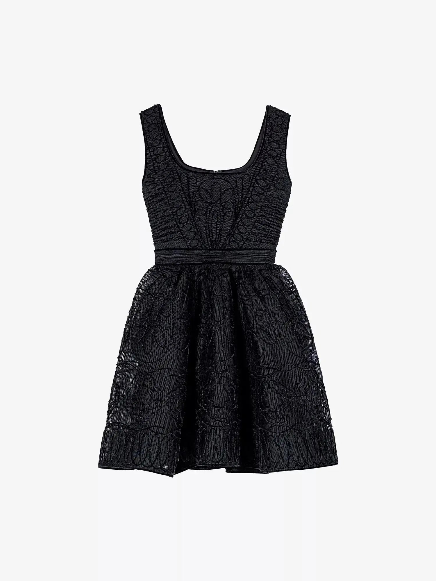 Women's Floral-Embroidered Square-Neck Woven Mini Dress Maje