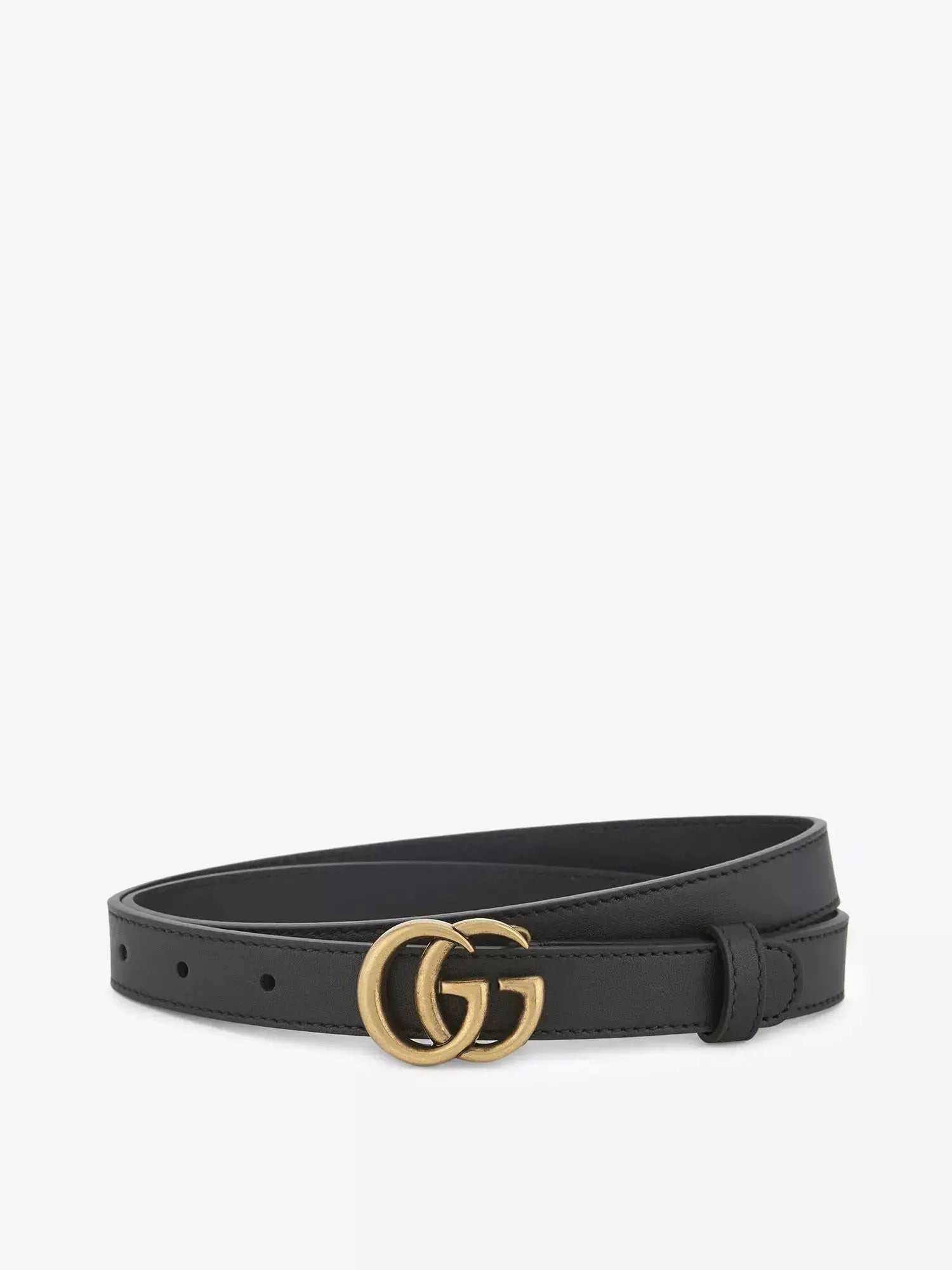 Women's GG buckle thin leather belt Gucci