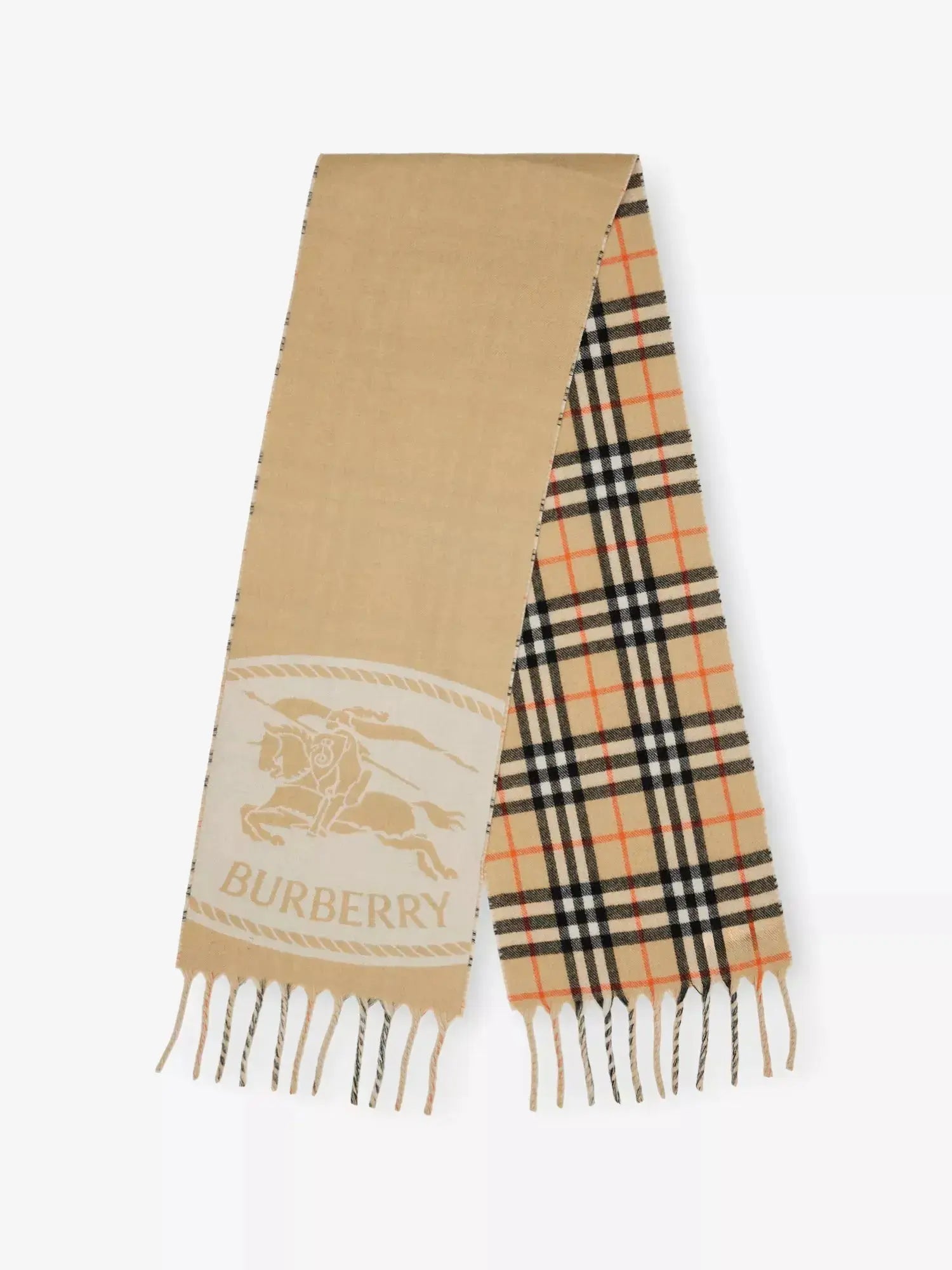 Women's Knight Logo Cashmere Scarf Burberry