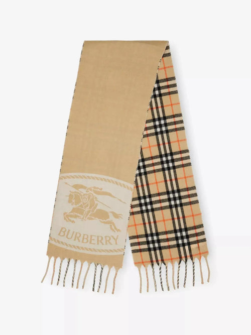 Women's Knight Logo Cashmere Scarf Burberry