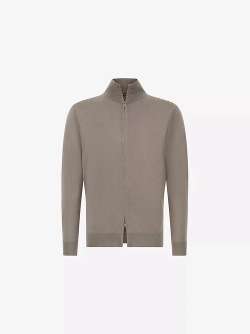 Men's Zip-Up Merino-Wool Jumper Boggi Milano