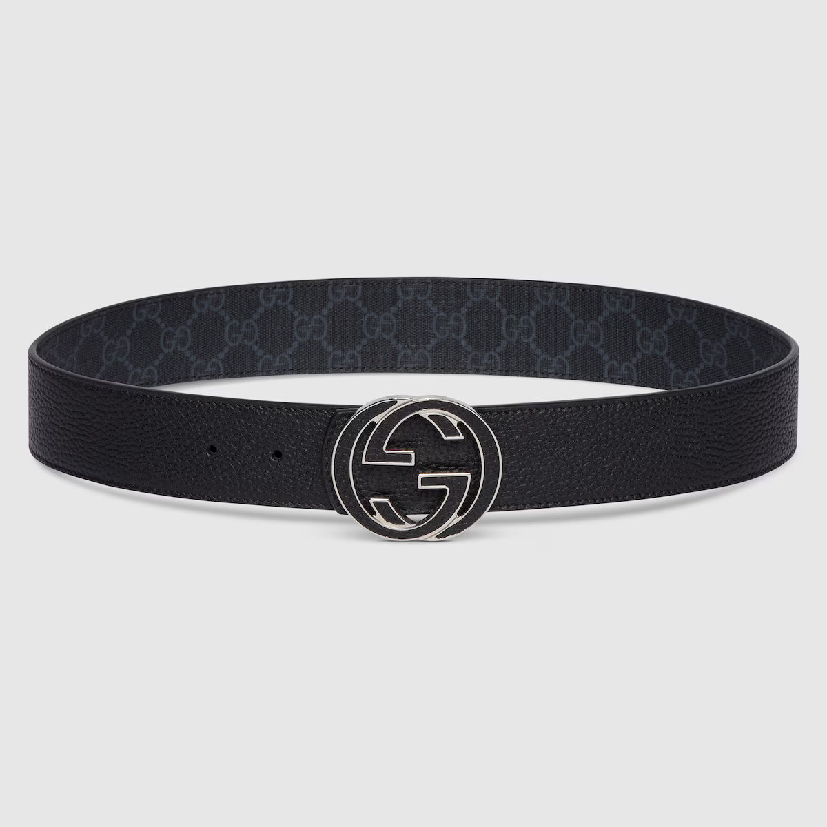 Men's Reversible belt with Interlocking G buckle 4cm width Gucci