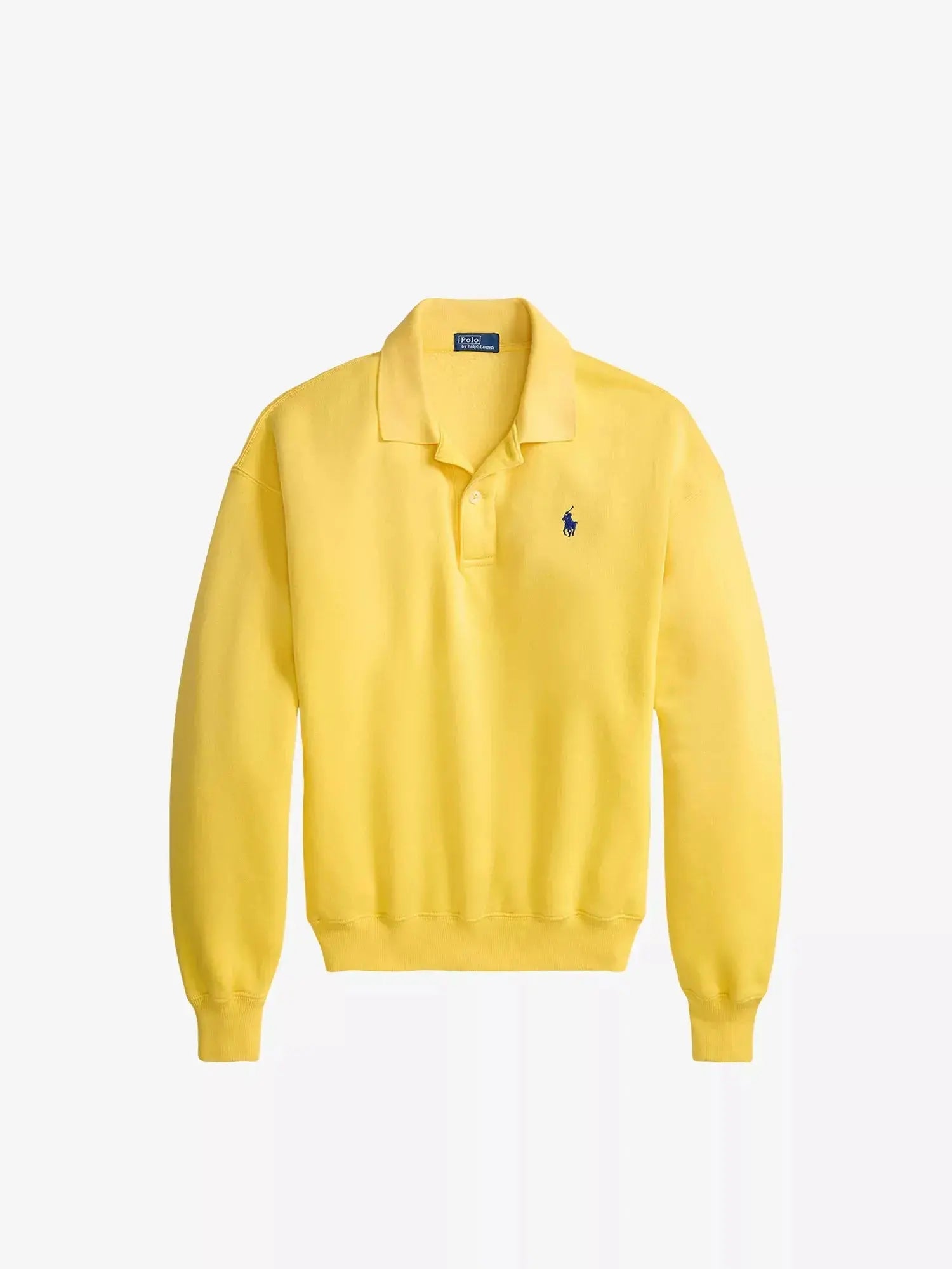 Women's Brand-Embroidered Polo-Collar Cotton-Blend Sweatshirt Polo Ralph Lauren