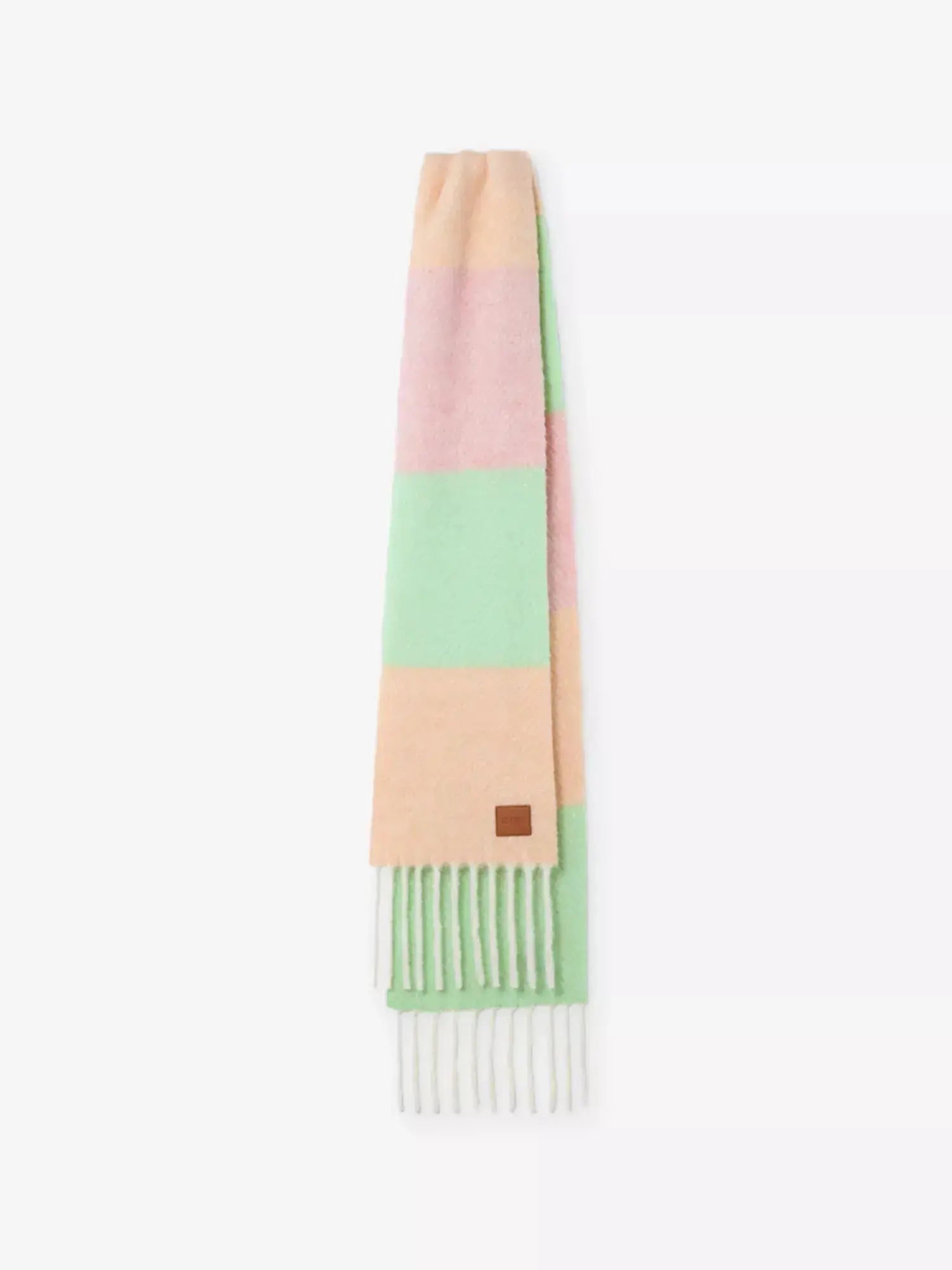 Women's Striped Branded Wool-Blend Scarf Loewe