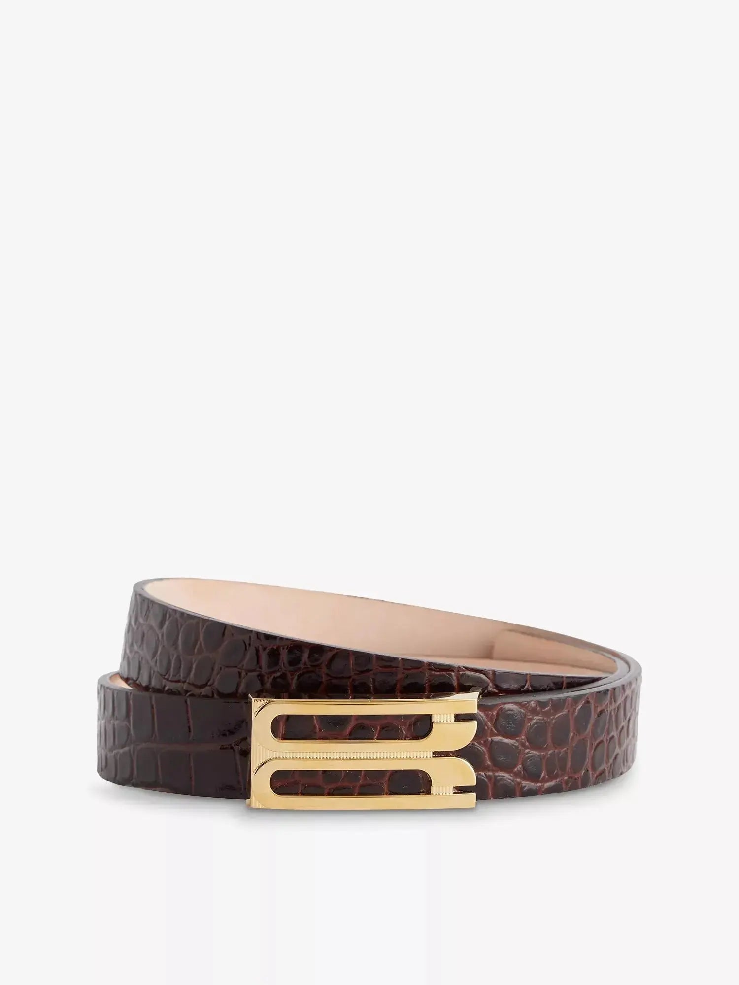 Women's Frame Croc-Embossed Leather Belt Victoria Beckham