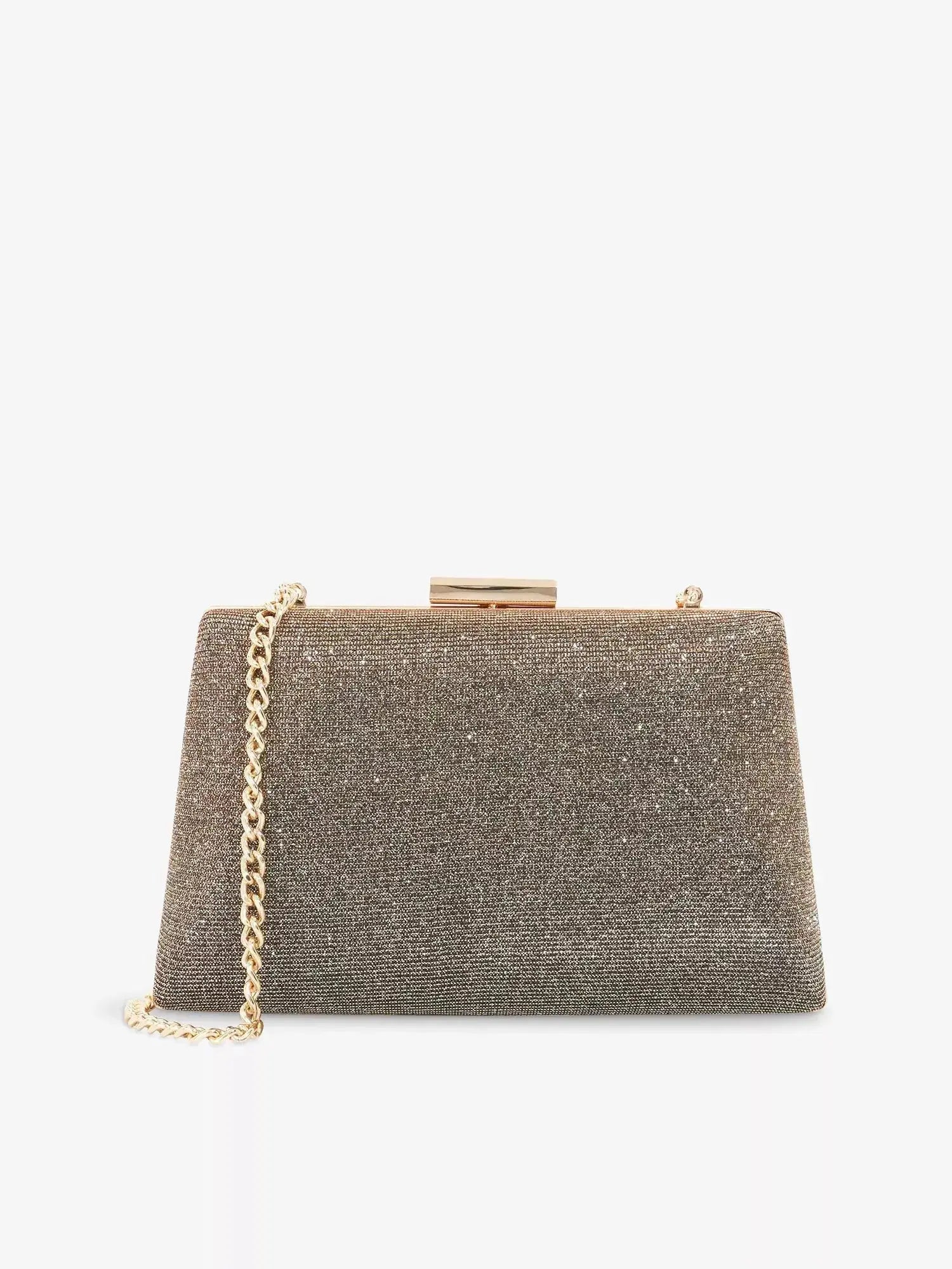 Bellaria Chain-Strap Woven Clutch Bag Dune