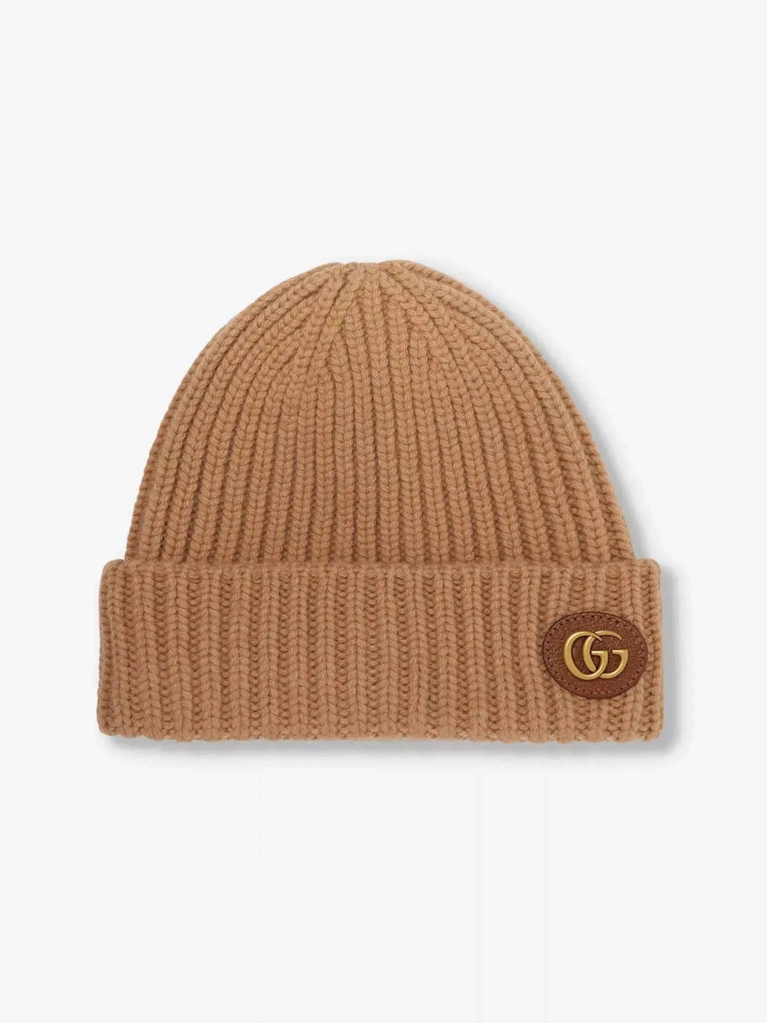 Women's Double G Ribbed Wool-Blend Knitted Beanie Hat Gucci