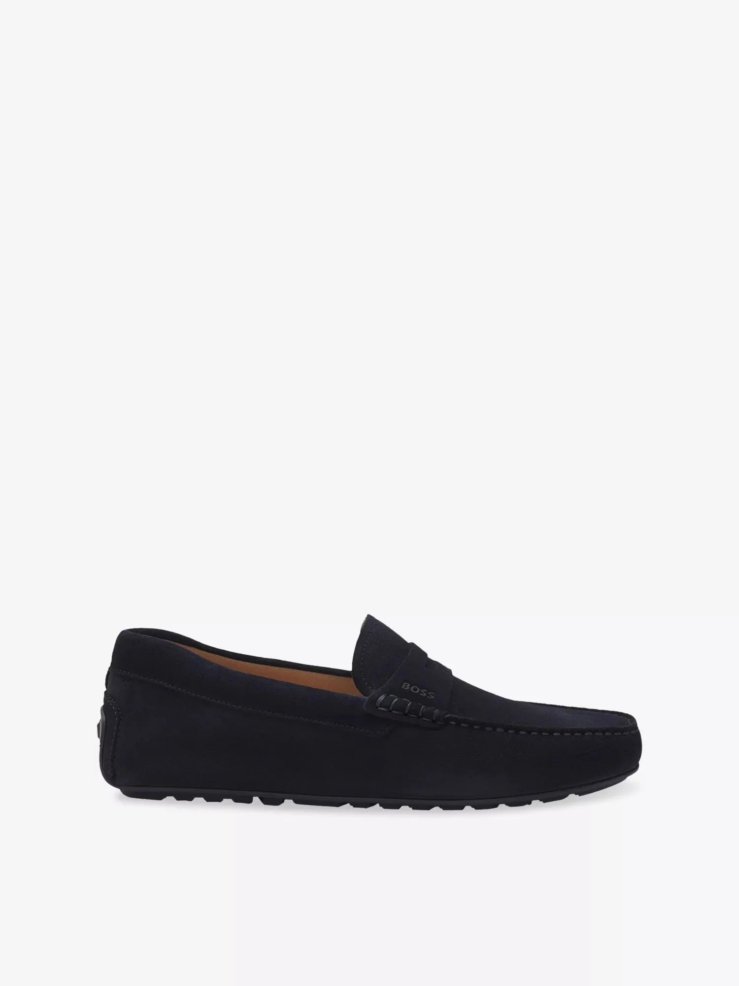 Men's Penny-Detail Suede Loafers Boss