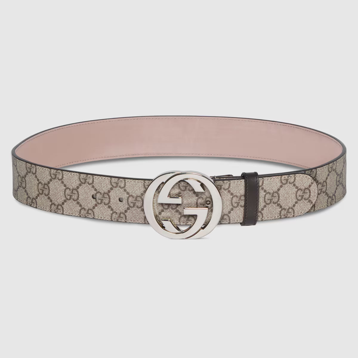 Men's Belt with Interlocking G buckle 4cm width Gucci