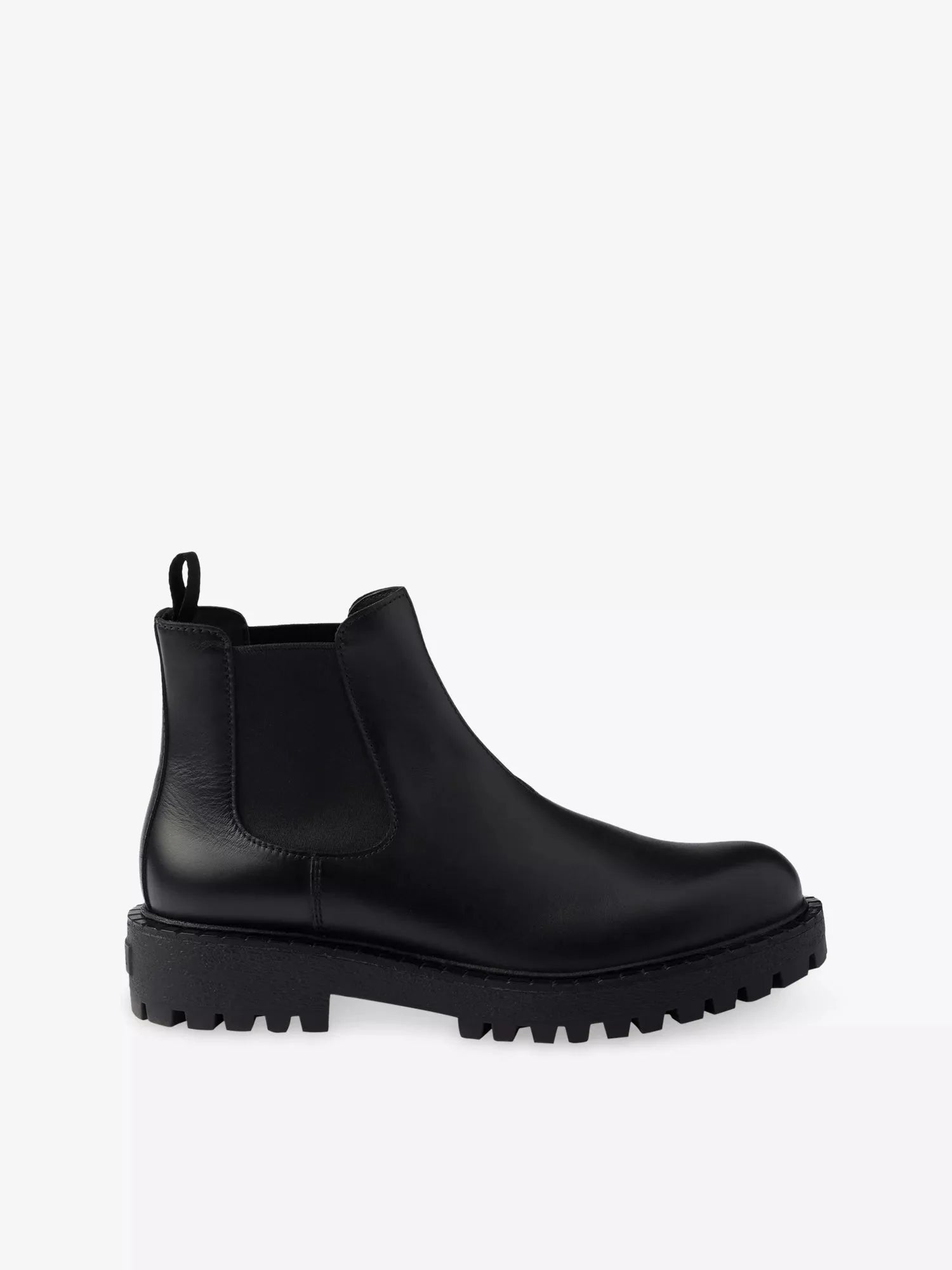 Men's Lug Tread Leather Chelsea Boots Prada
