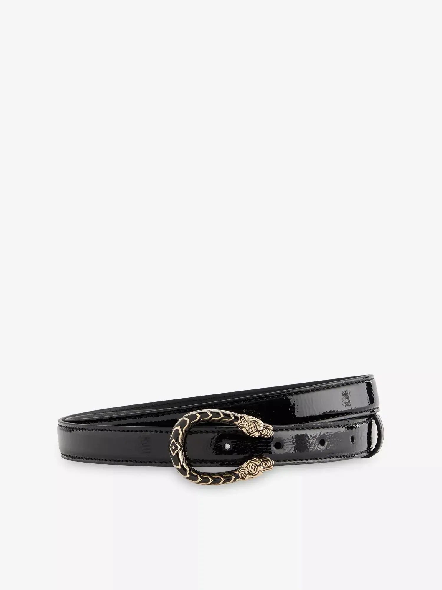 Women's Dionysus Buckle Shiny Leather Belt Gucci