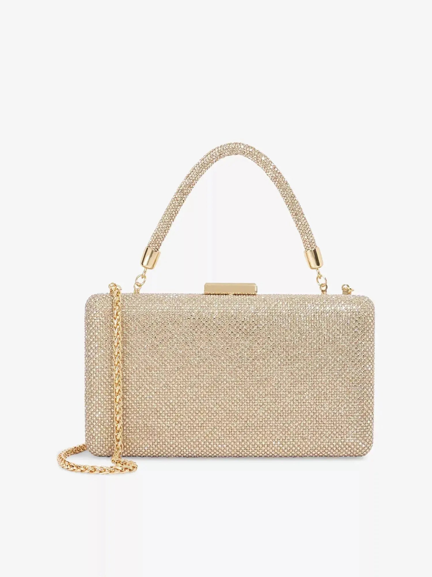 Women's Beaut Diamante Top-Handle Clutch Bag Dune