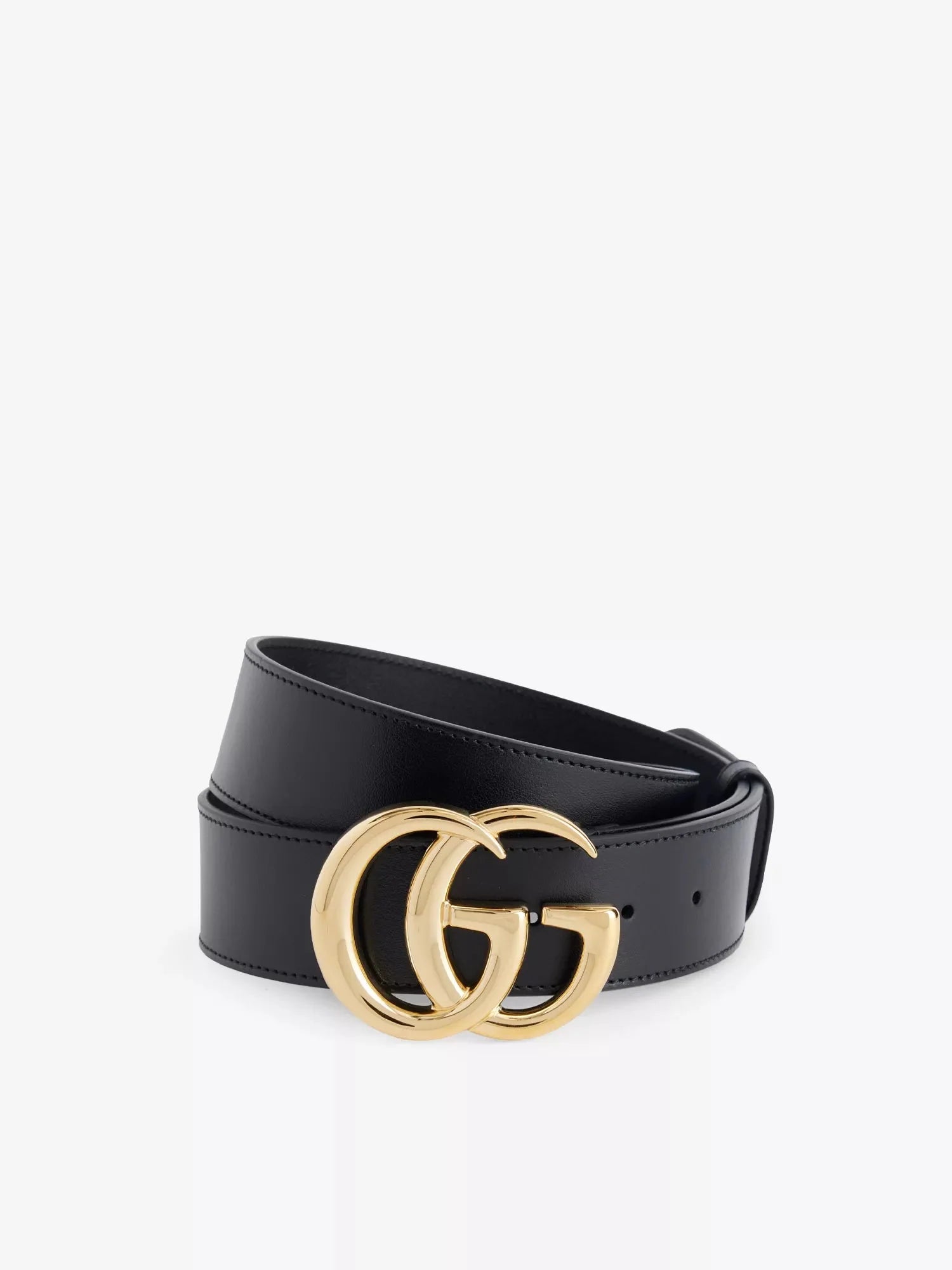 Men's Logo-Buckle Leather Belt Gucci
