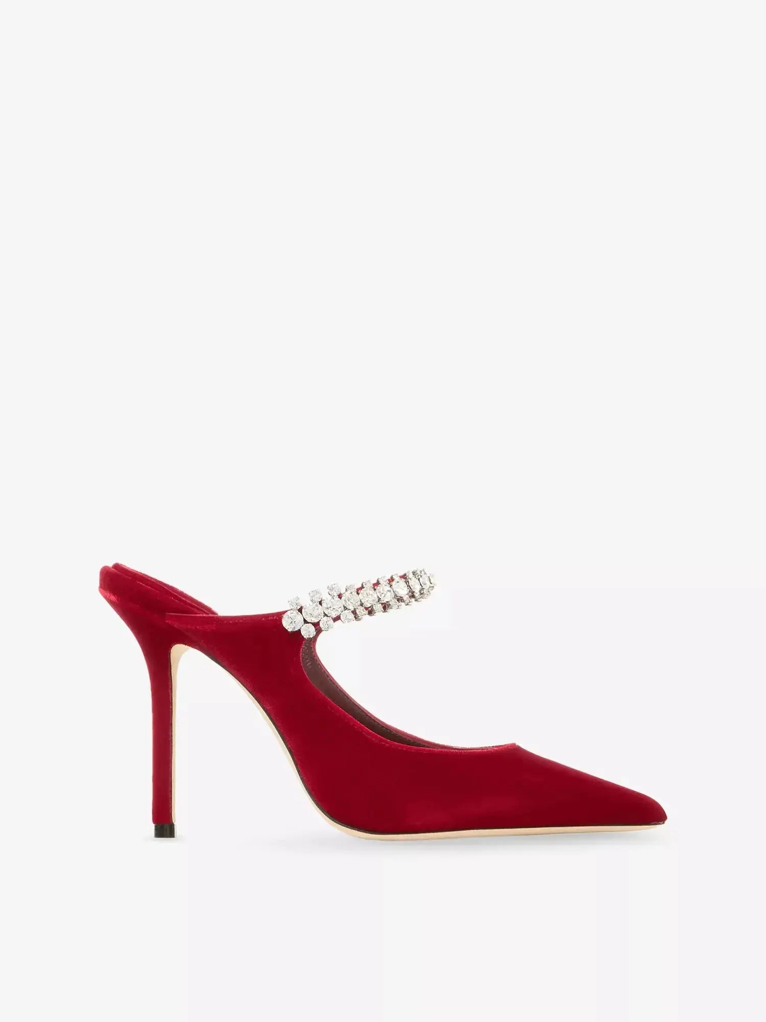 Women's Bing 100 Embellished Velvet Mules Jimmy Choo