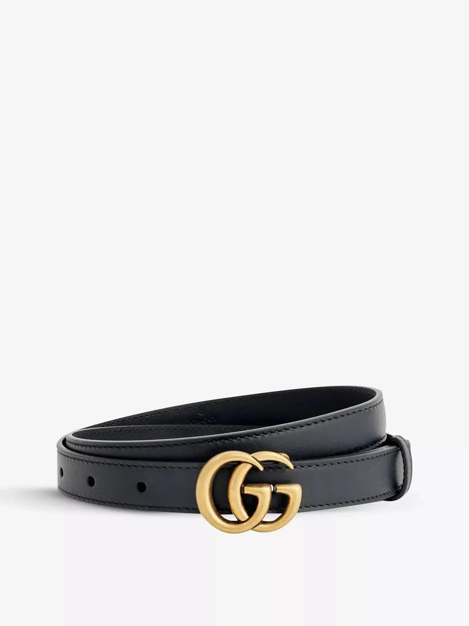 Women's Logo-buckle small leather belt Gucci