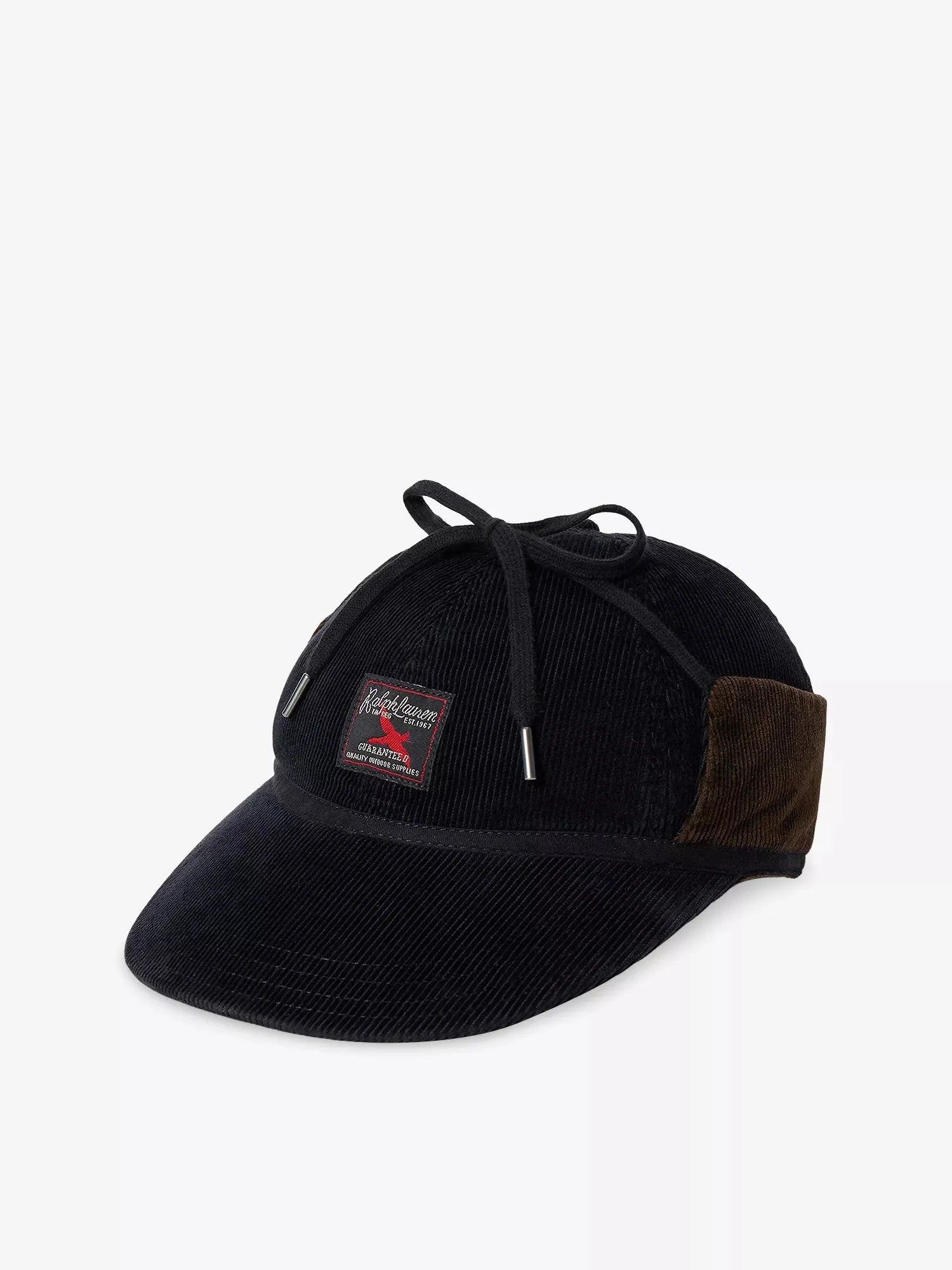 Men's Branded-Patch Earflap Corduroy Cap Polo Ralph Lauren