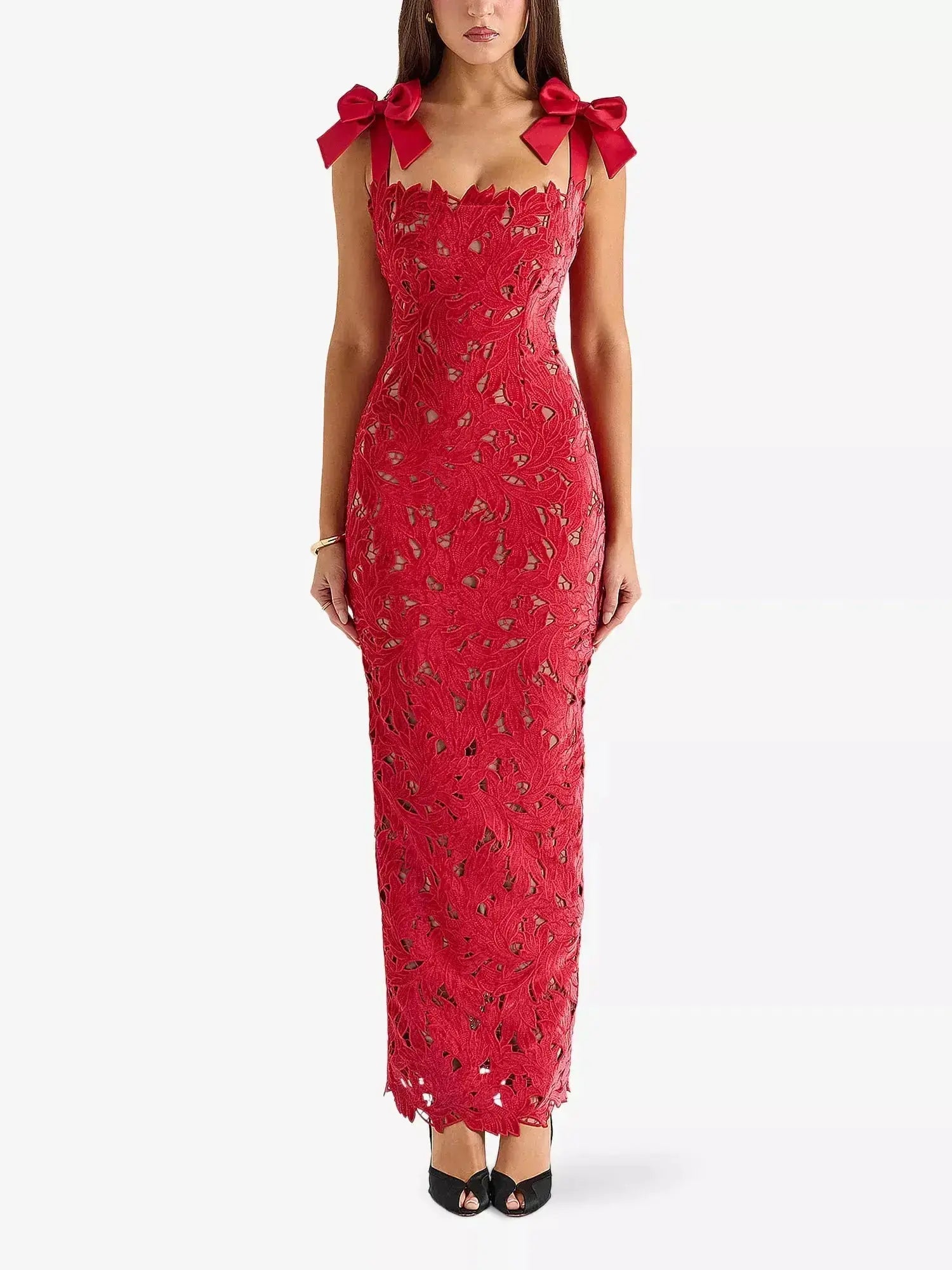Women's Tiff Velvet Lace Maxi Dress House of CB
