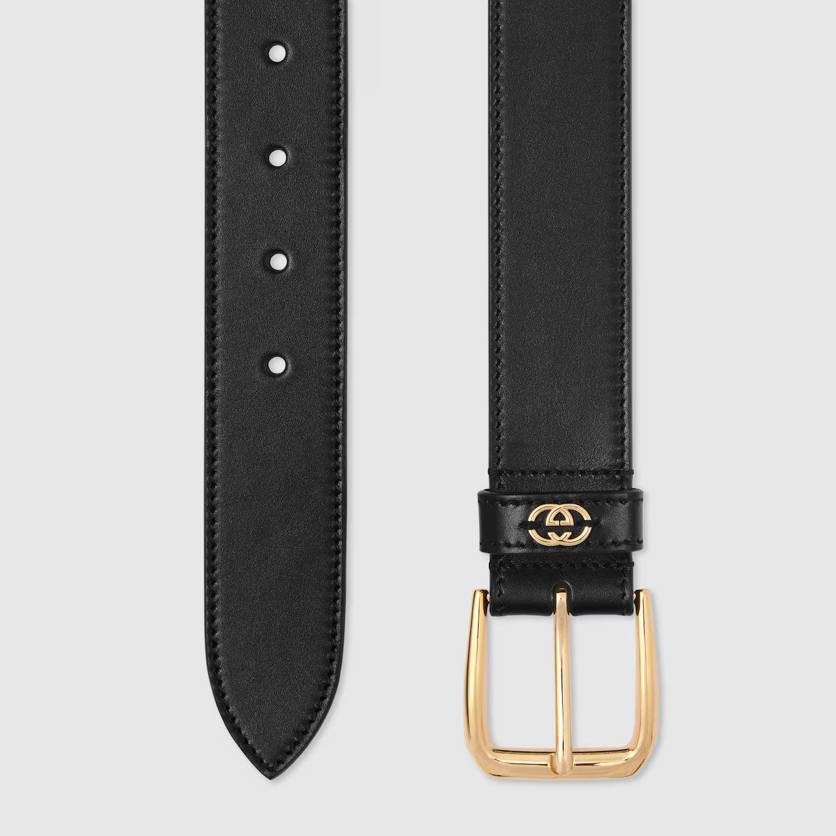 Men's Belt with Interlocking G detail 3.5cm width Gucci
