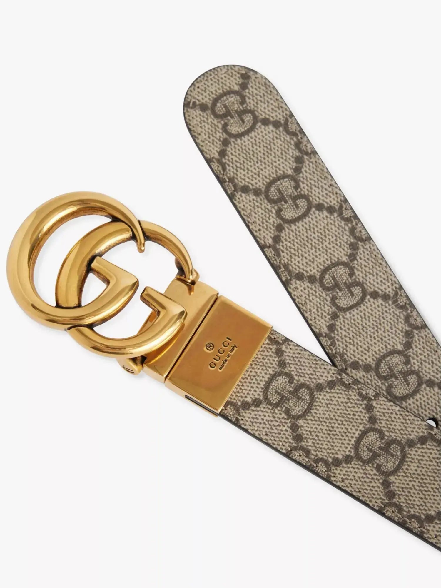 Women's GG Marmont Reversible Canvas and Leather Belt Gucci