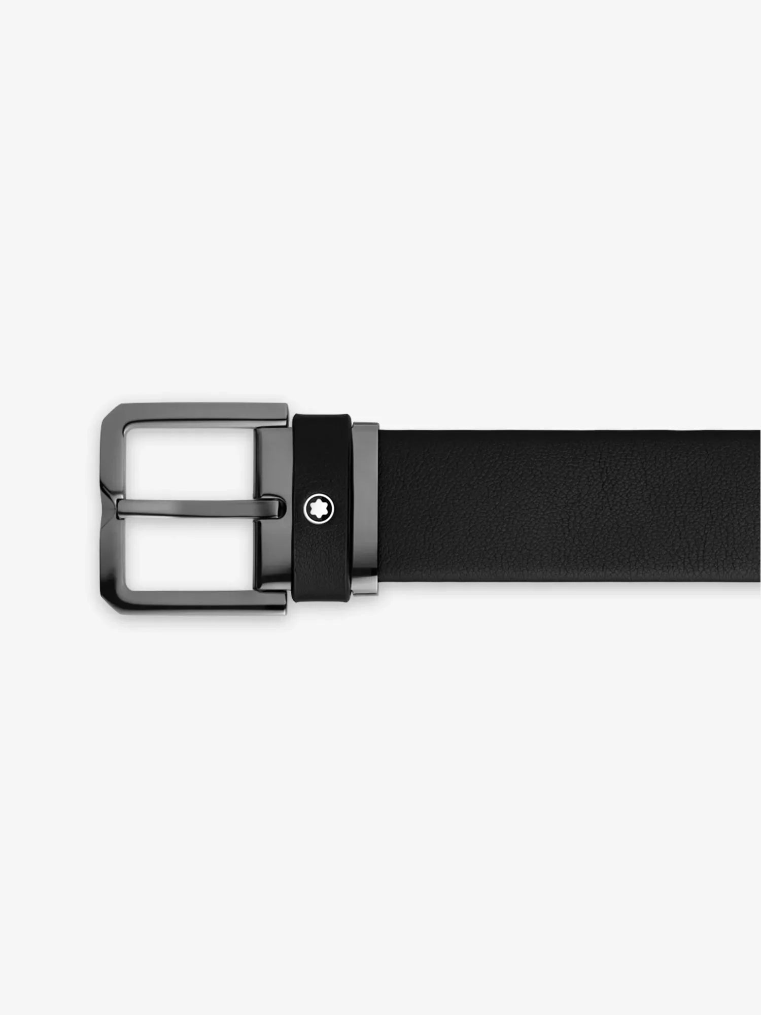 Men's Logo-Plaque Leather Belt Montblanc