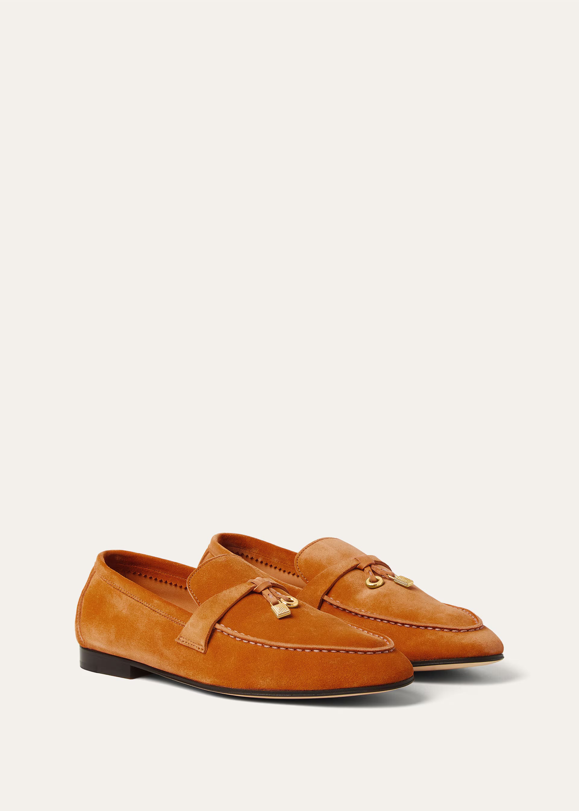 Women's Joan Loafer Citrus Orange Loro Piana
