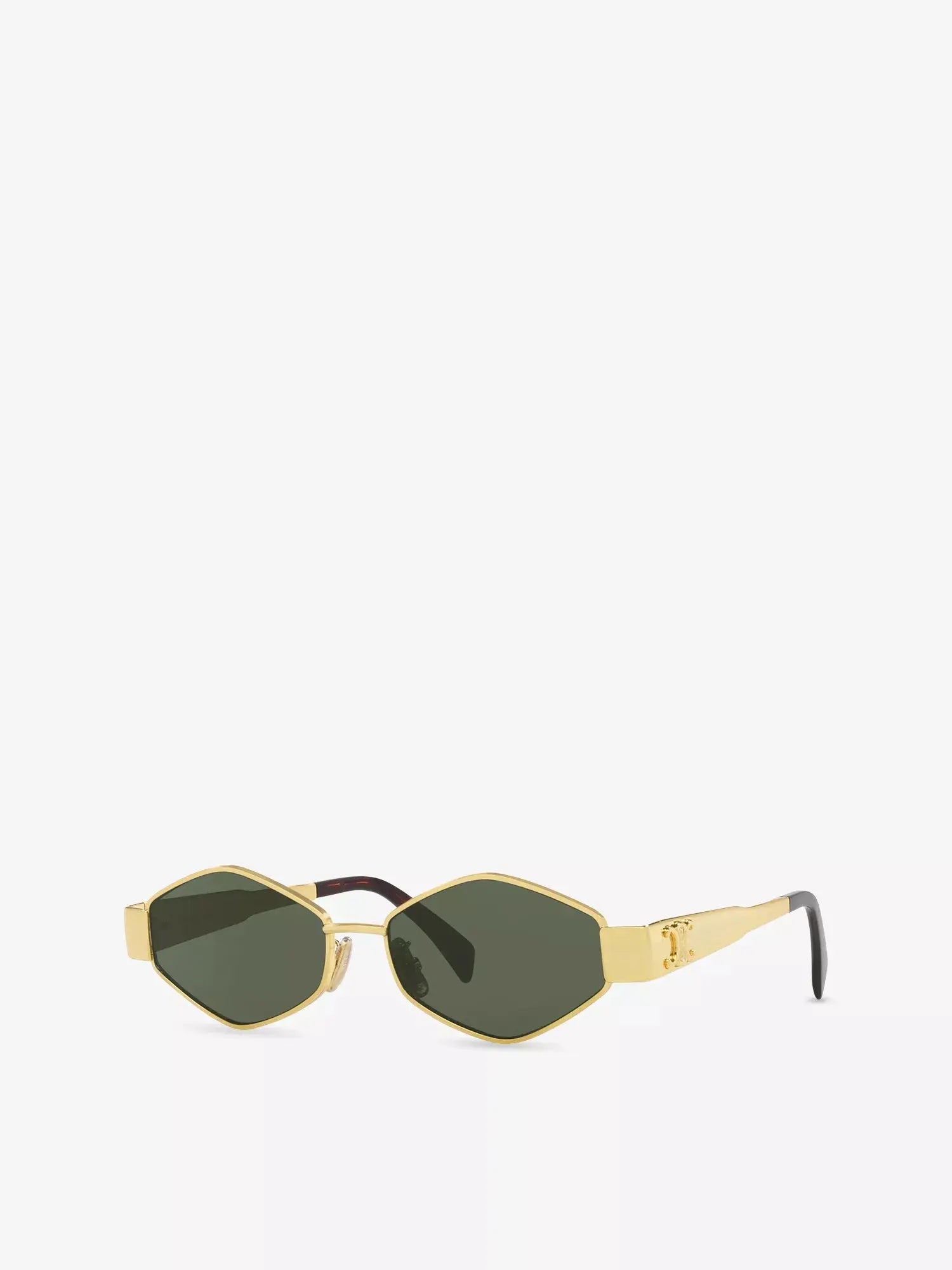 Women's Metaltriomphe Irregular-Frame Metal Sunglasses CELINE