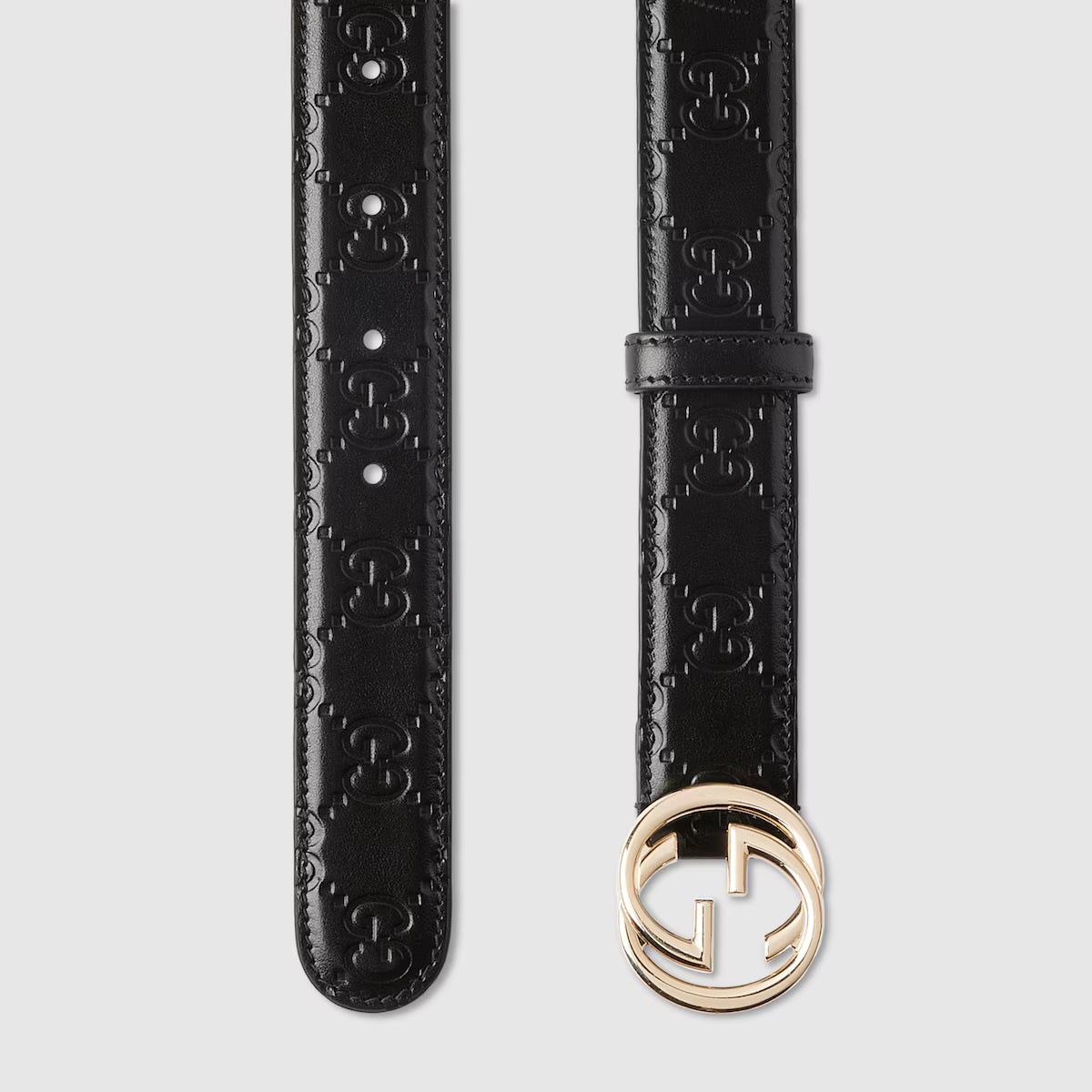 Women's Belt with Interlocking G buckle 3cm width Gucci