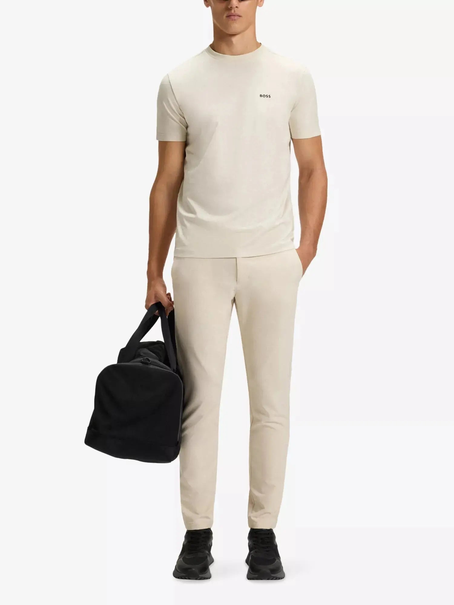 Men's Brand-Embossed Short-Sleeved Stretch-Cotton T-Shirt Boss
