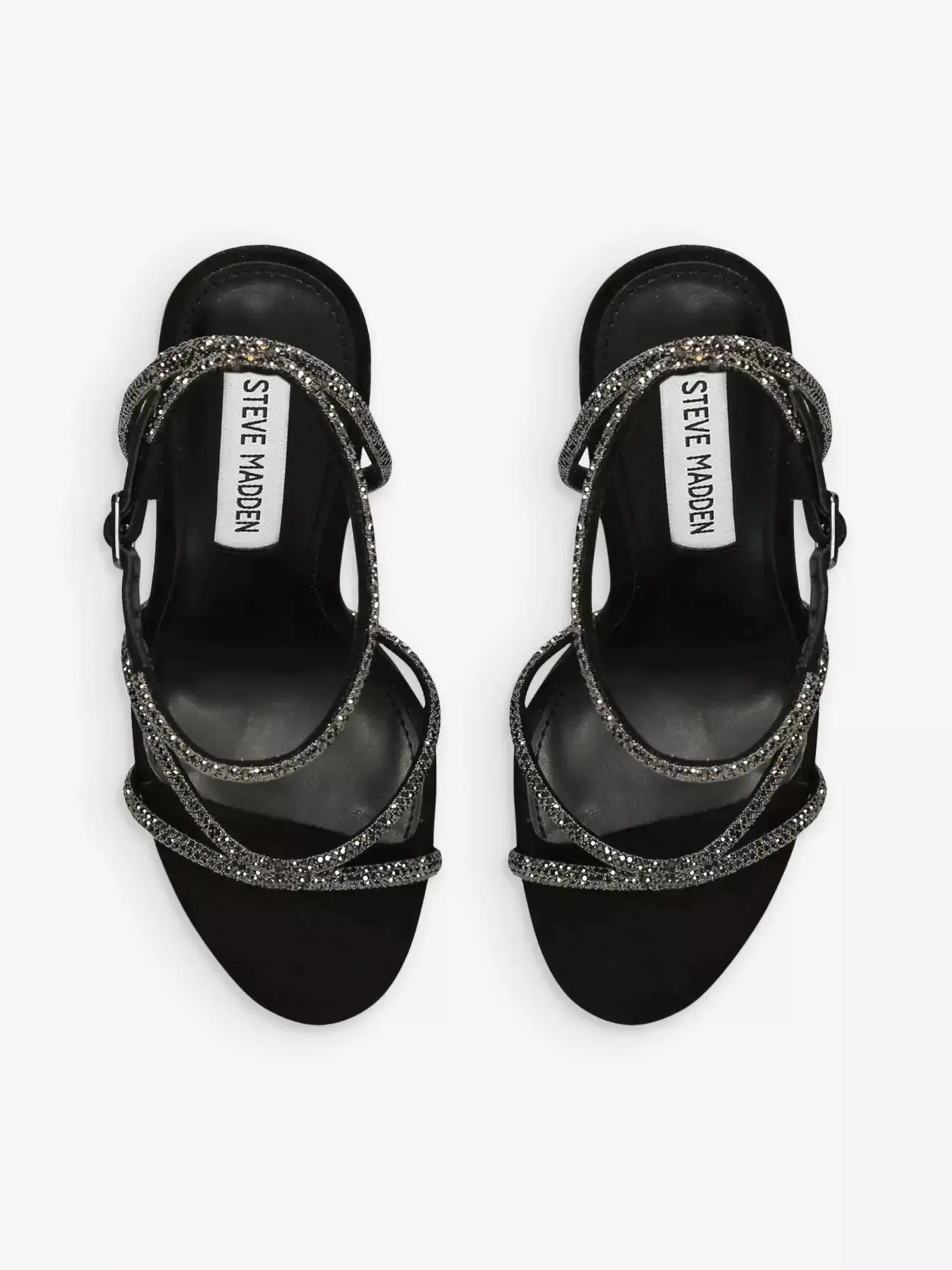Women's Bryanna rhinestone-embellished stiletto-heel woven sandals Steve Madden