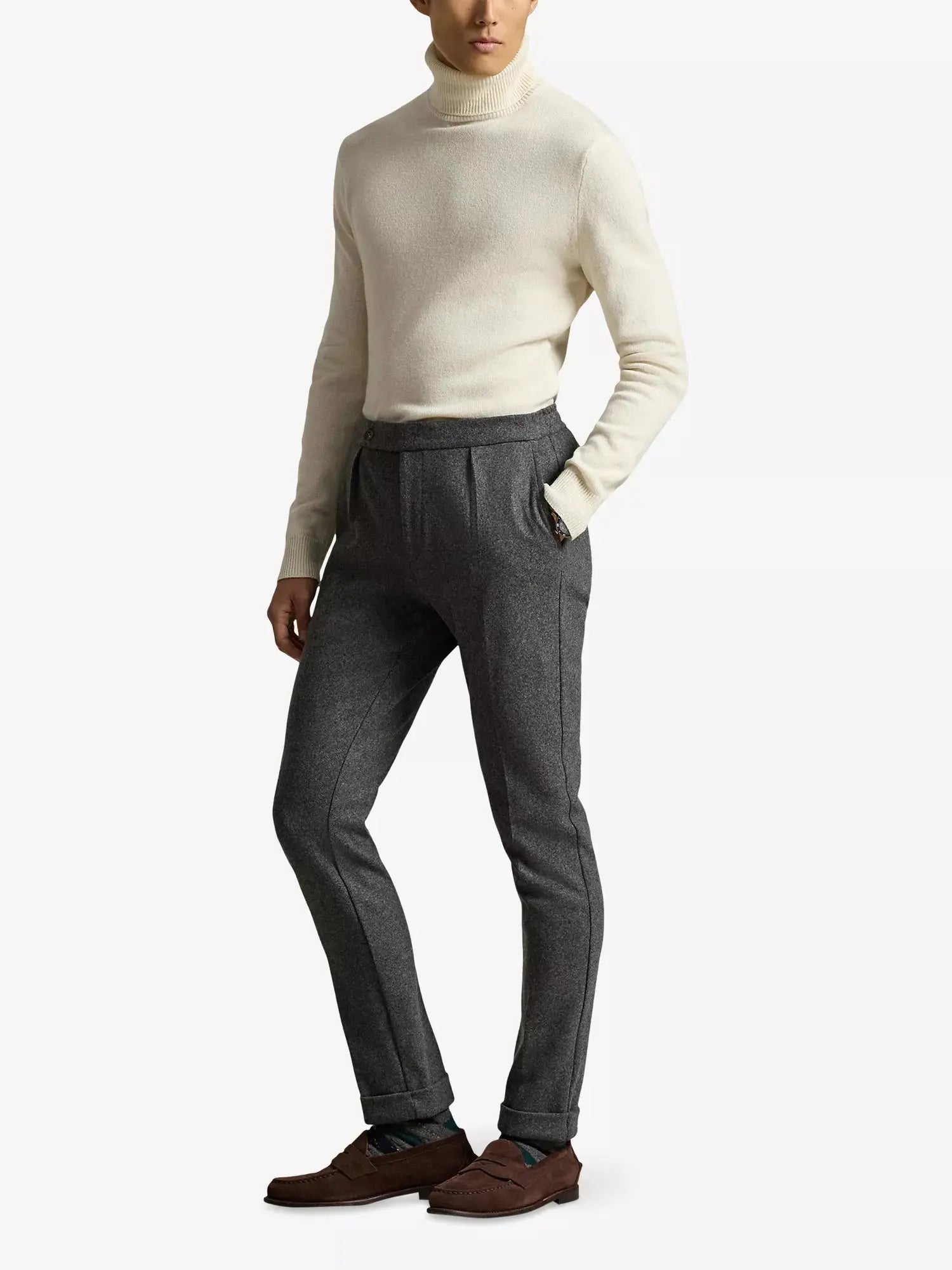 Men's Roll-Neck Logo-Embroidered Wool and Cotton-Blend Jumper Polo Ralph Lauren