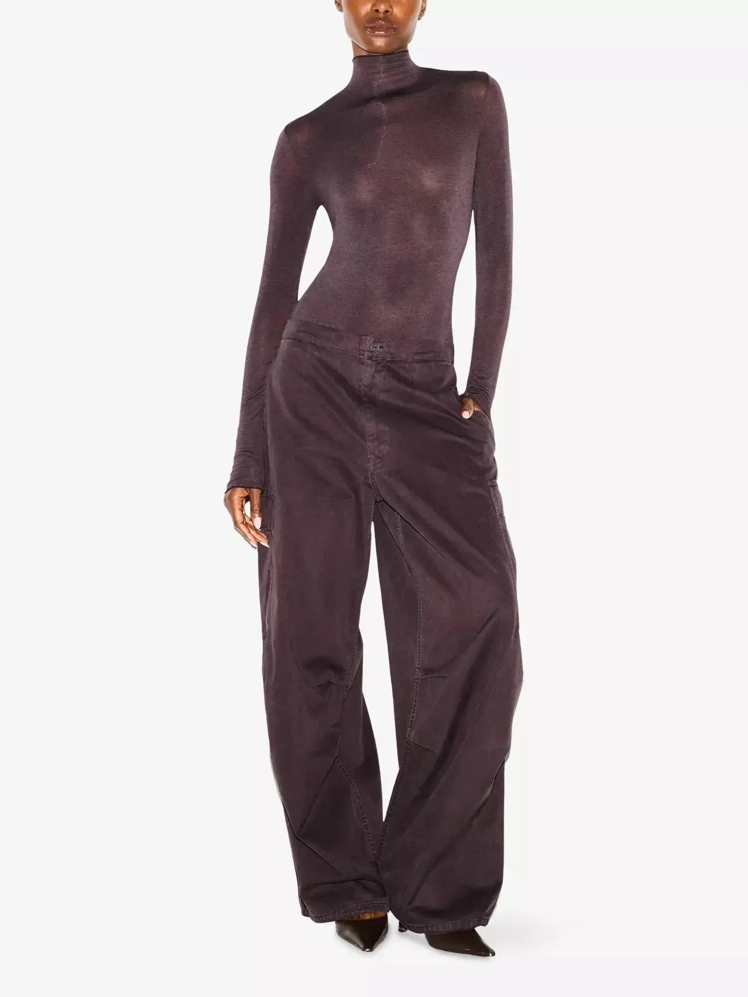 Women's Sheer Modal Long-Sleeve Jersey Bodysuit SKIMS