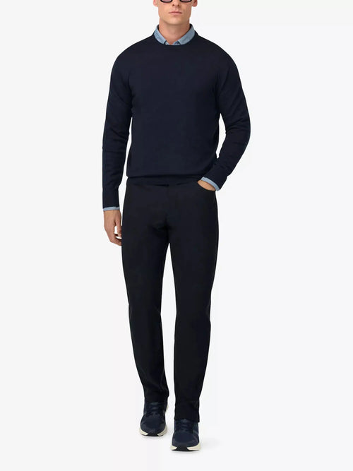 Men's Crewneck Regular-Fit Merino-Wool Jumper Boggi Milano