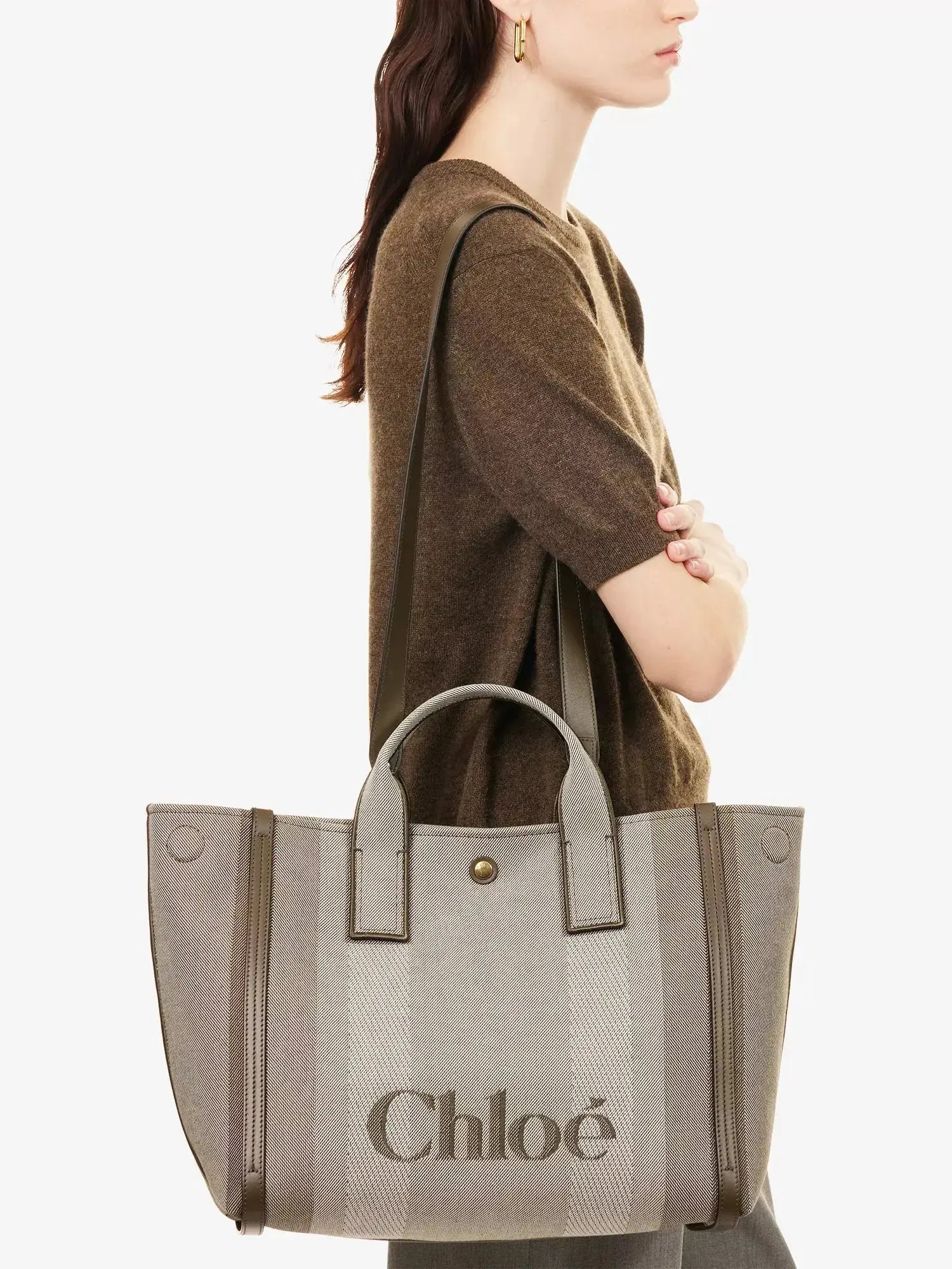 Women's Small Carry Canvas Tote Bag Chloé
