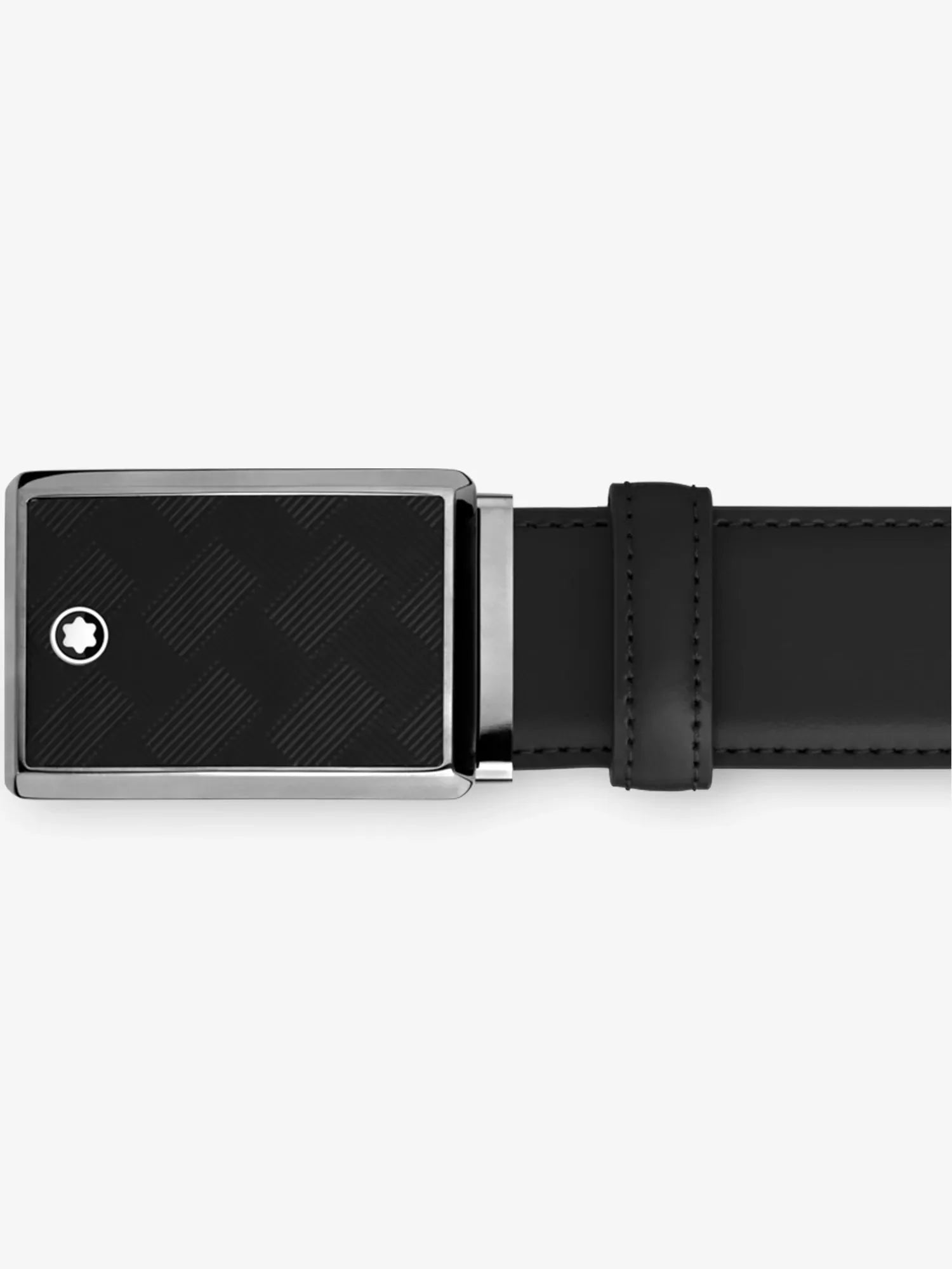 Men's Logo-Print Leather Belt Montblanc
