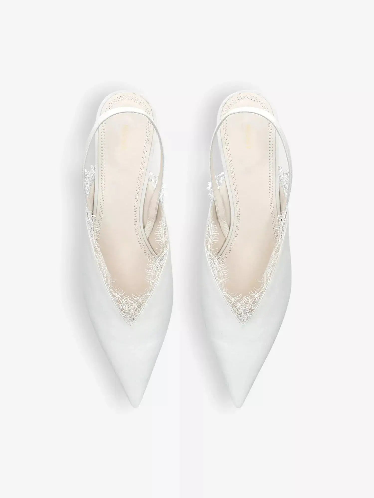 Women's Irena Sling 80 lace-trim satin heeled mules Neous