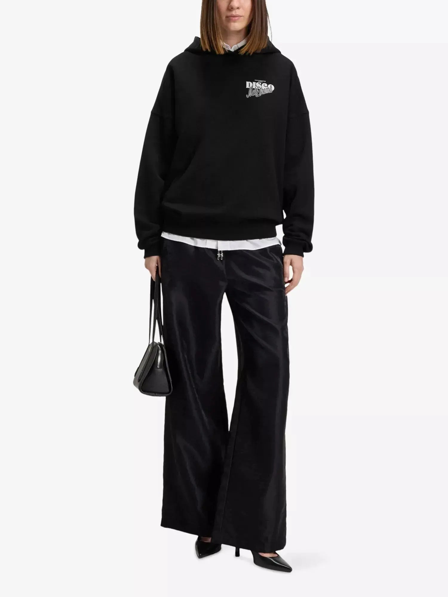 Women's Branded-Print Relaxed-Fit Cotton-Jersey Hoody HUGO