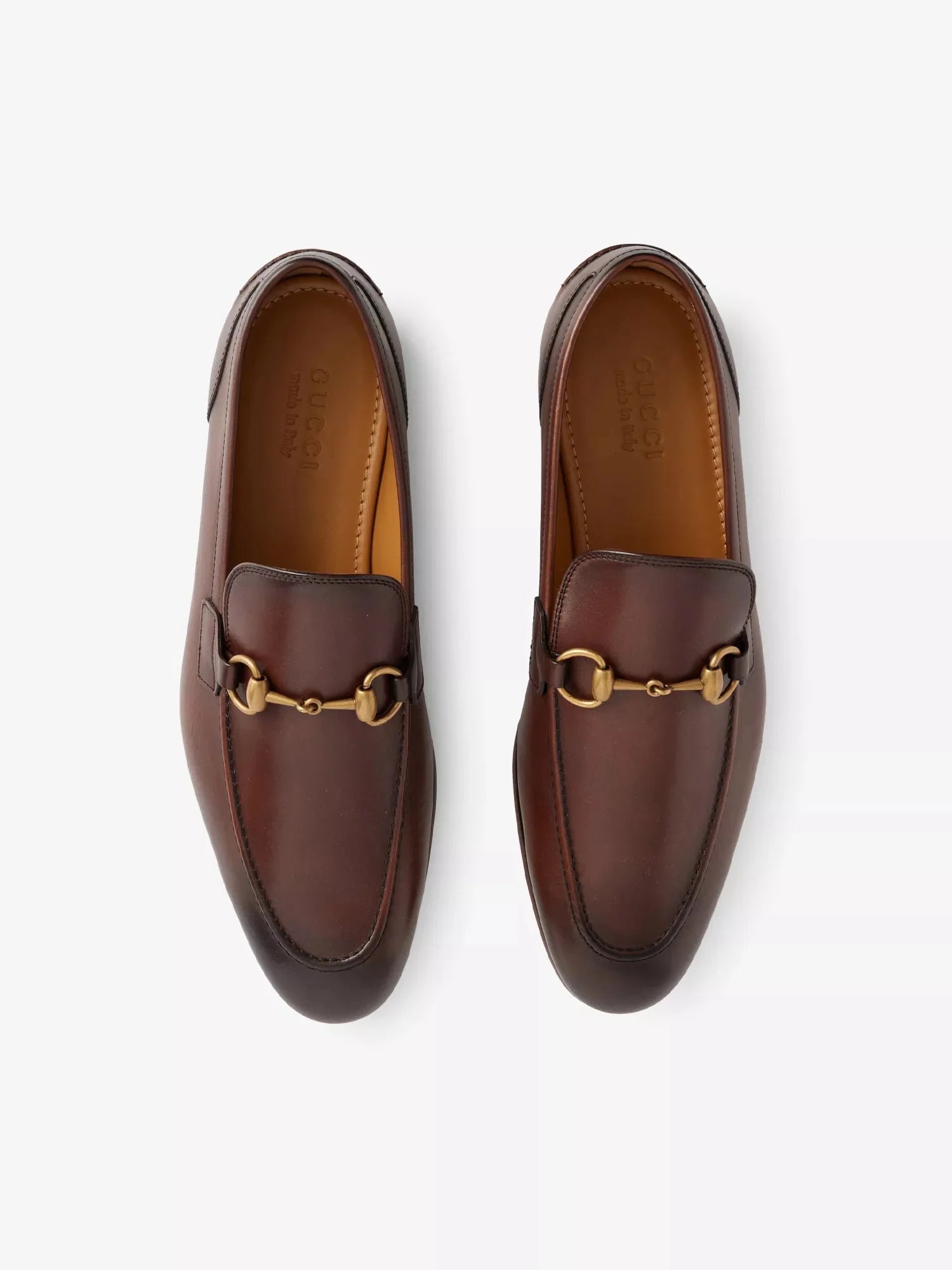Men's Jordaan Horsebit-Embellished Leather Loafers Gucci